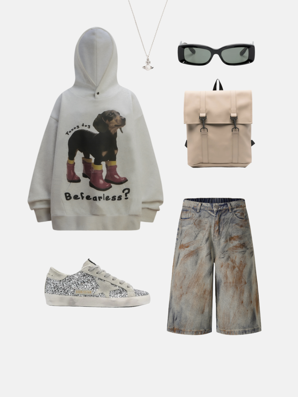 Haaura “Be Fearless?” Dachshund Graphic Hoodie