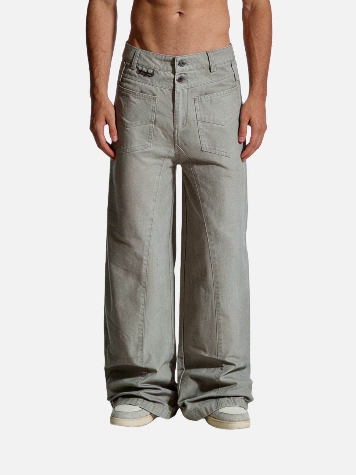 Haaura Structured Waist Baggy Pants