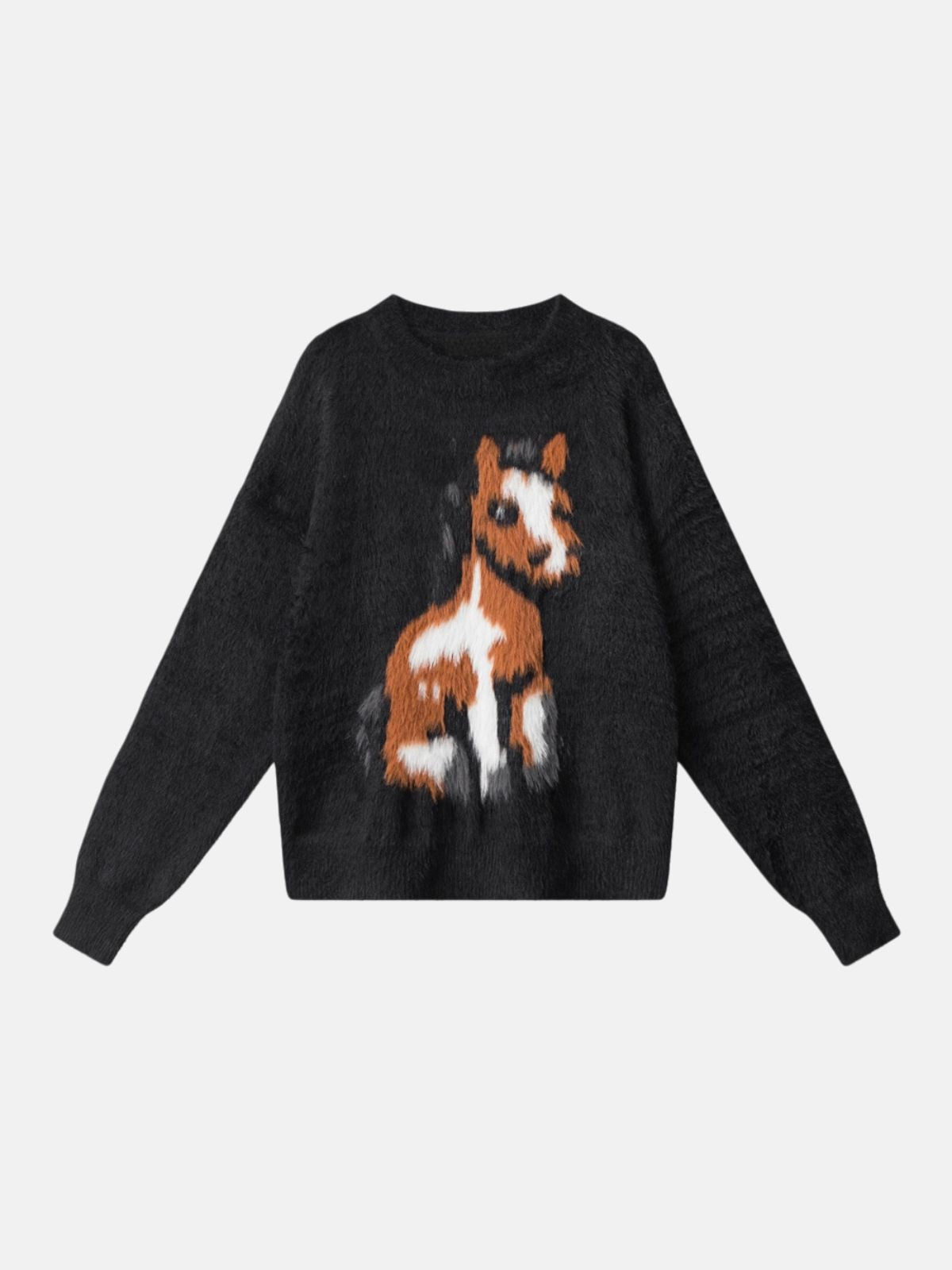 Haaura Pony Plush Crewneck Sweater