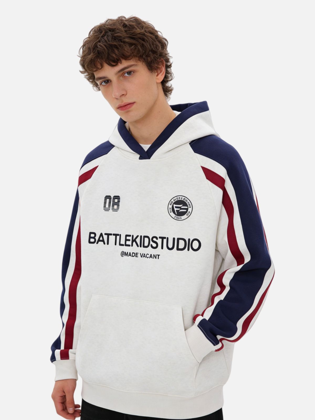 Haaura Color Blocking Stripe Hoodie
