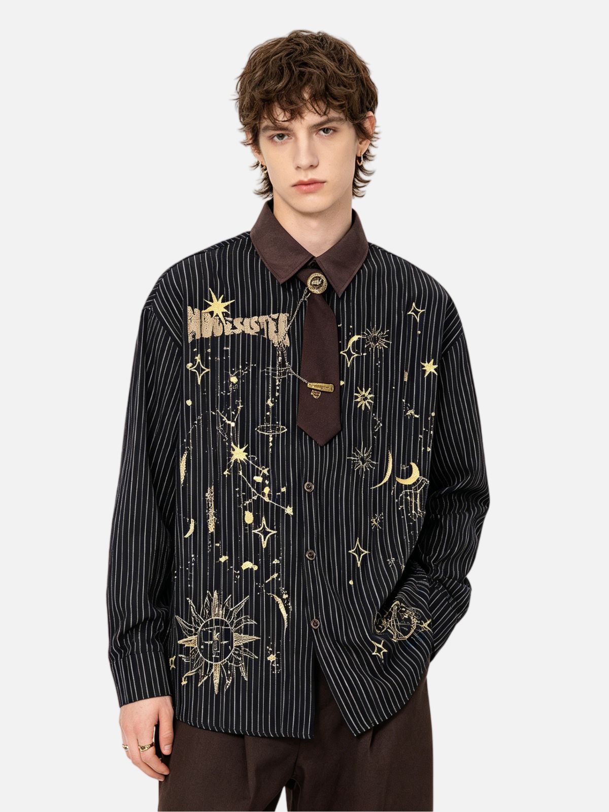 Haaura Celestial Bolt Button-Down Shirt