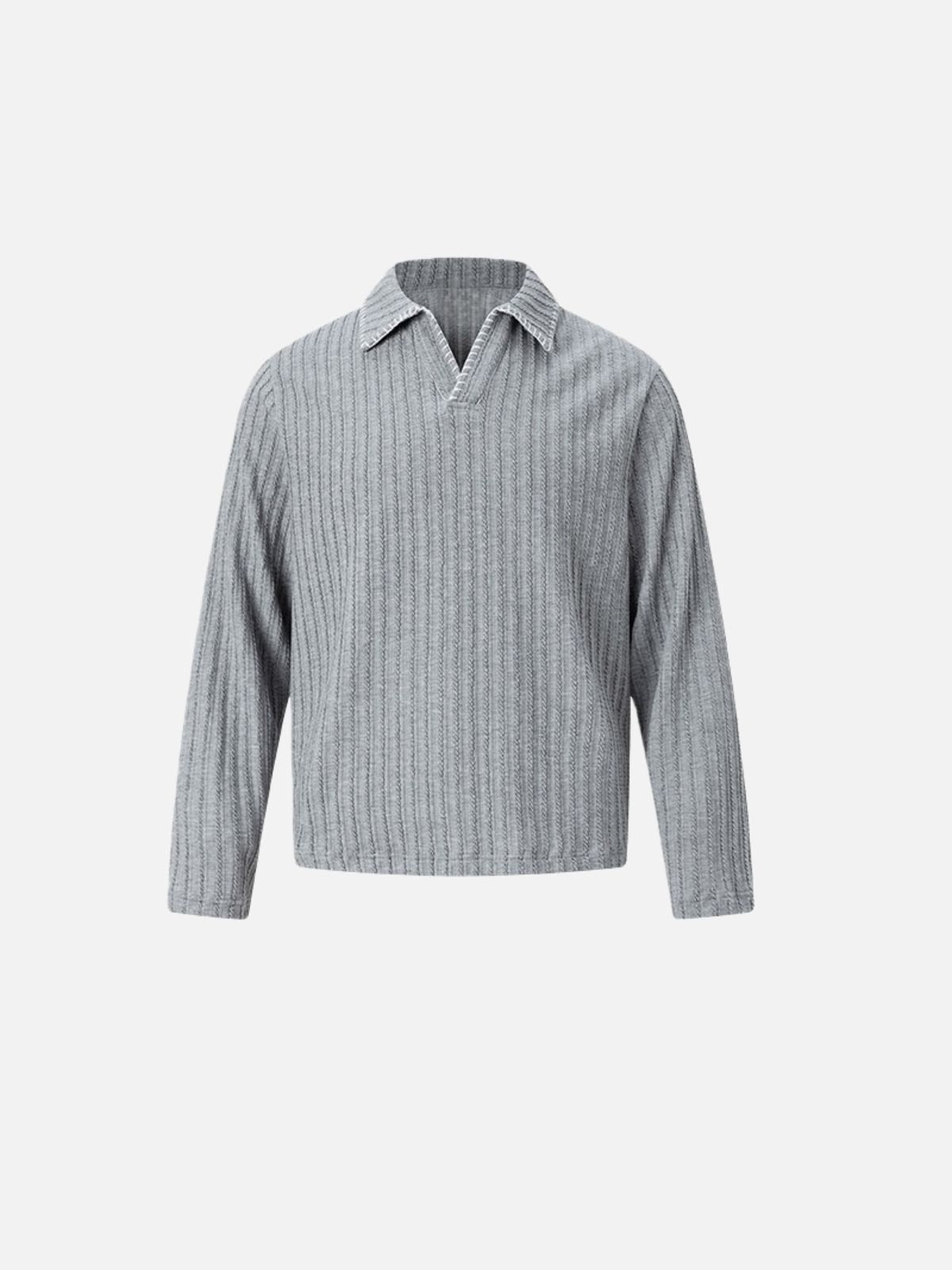 Haaura Langarmshirt mit V-Ausschnitt und Streifenmuster 