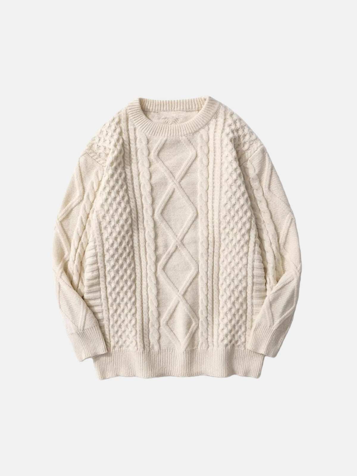 Haaura Solid Cable Stitch Sweater