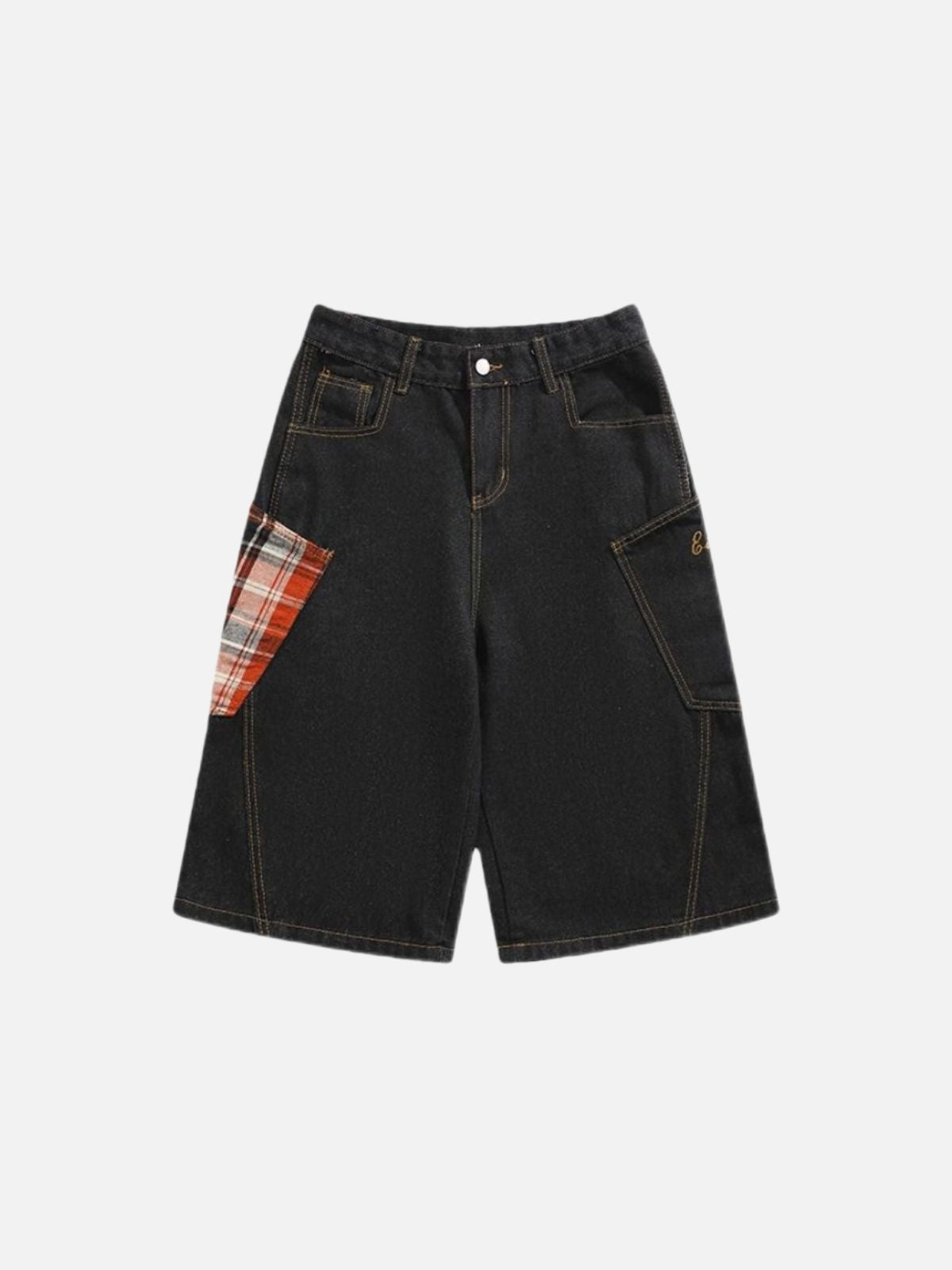 Haaura Plaid Pocket Longline Jorts