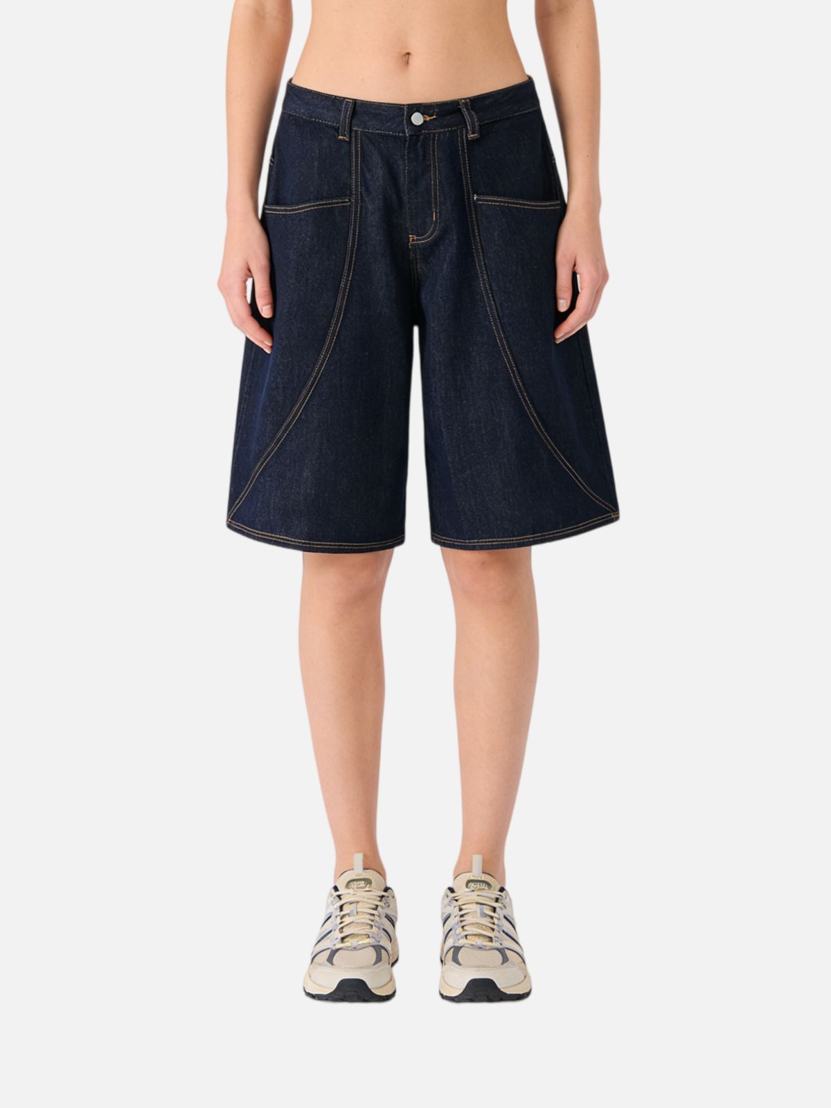 Haaura Curved Seam Longline Jorts