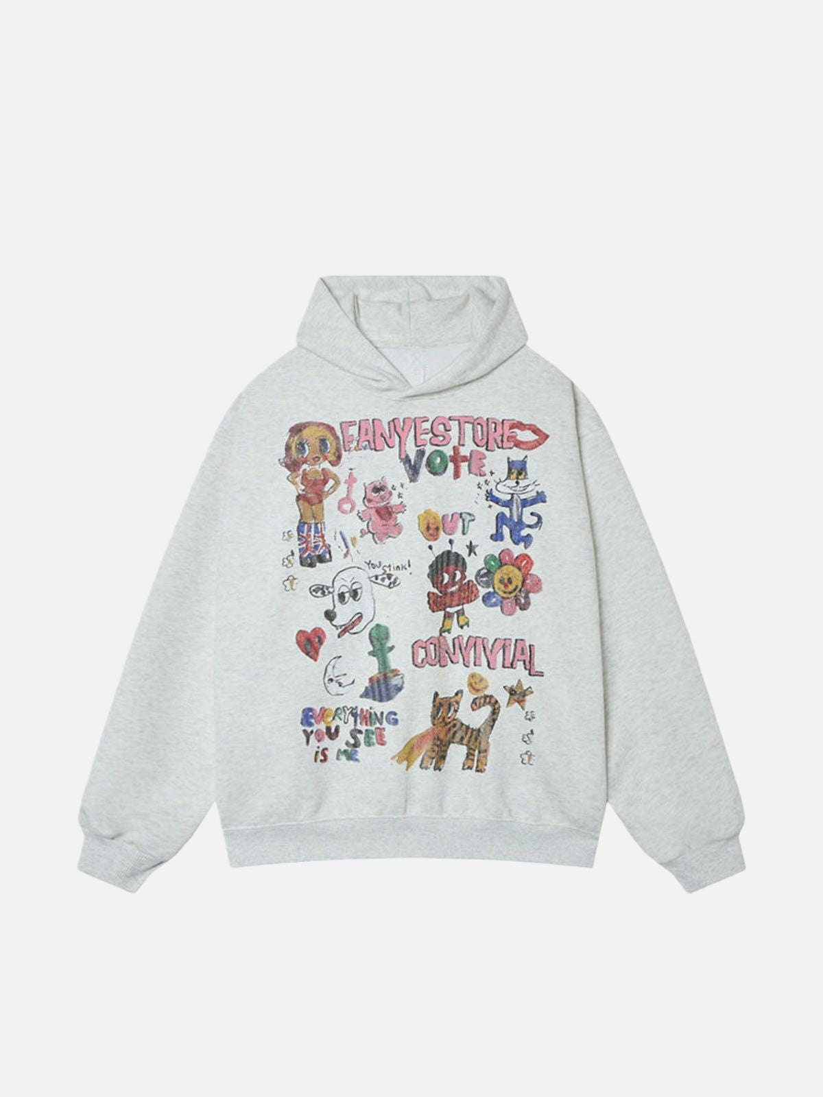 Sweat à capuche Haaura Doodle Typography 
