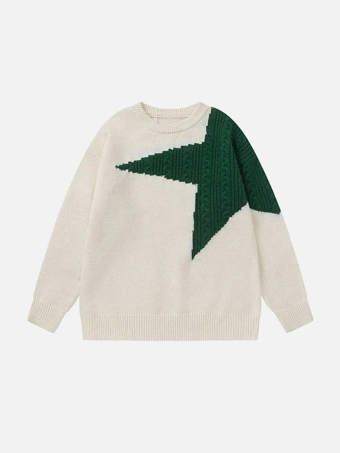 Haaura Star Patchwork Sweater