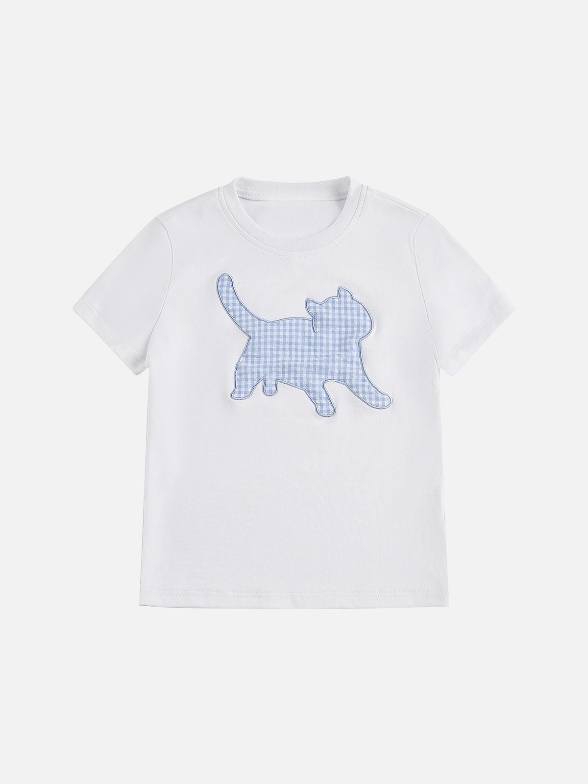 Haaura Plaid kitten Baby Tee