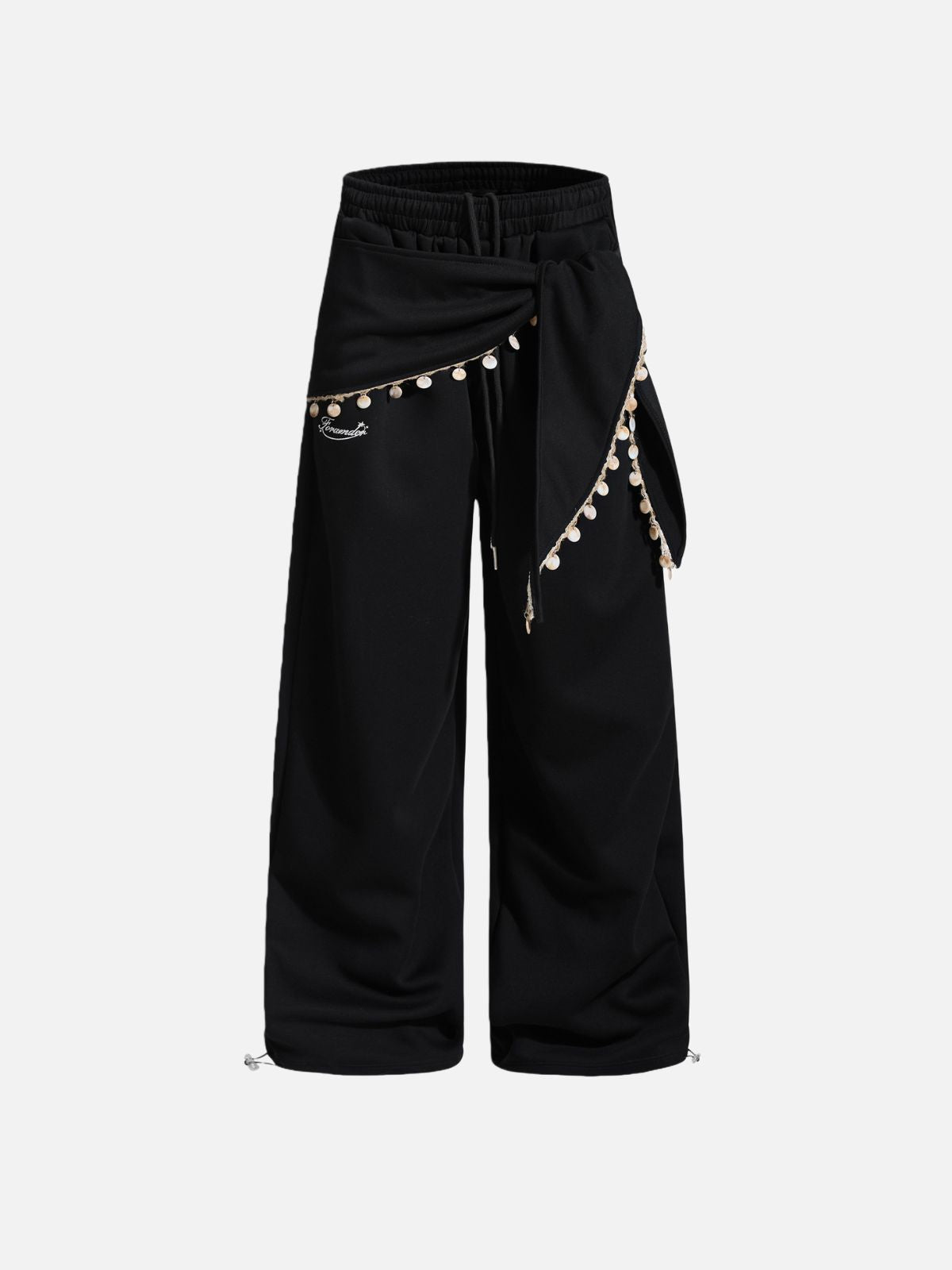 Haaura Asymmetric Fringe Baggy Pants