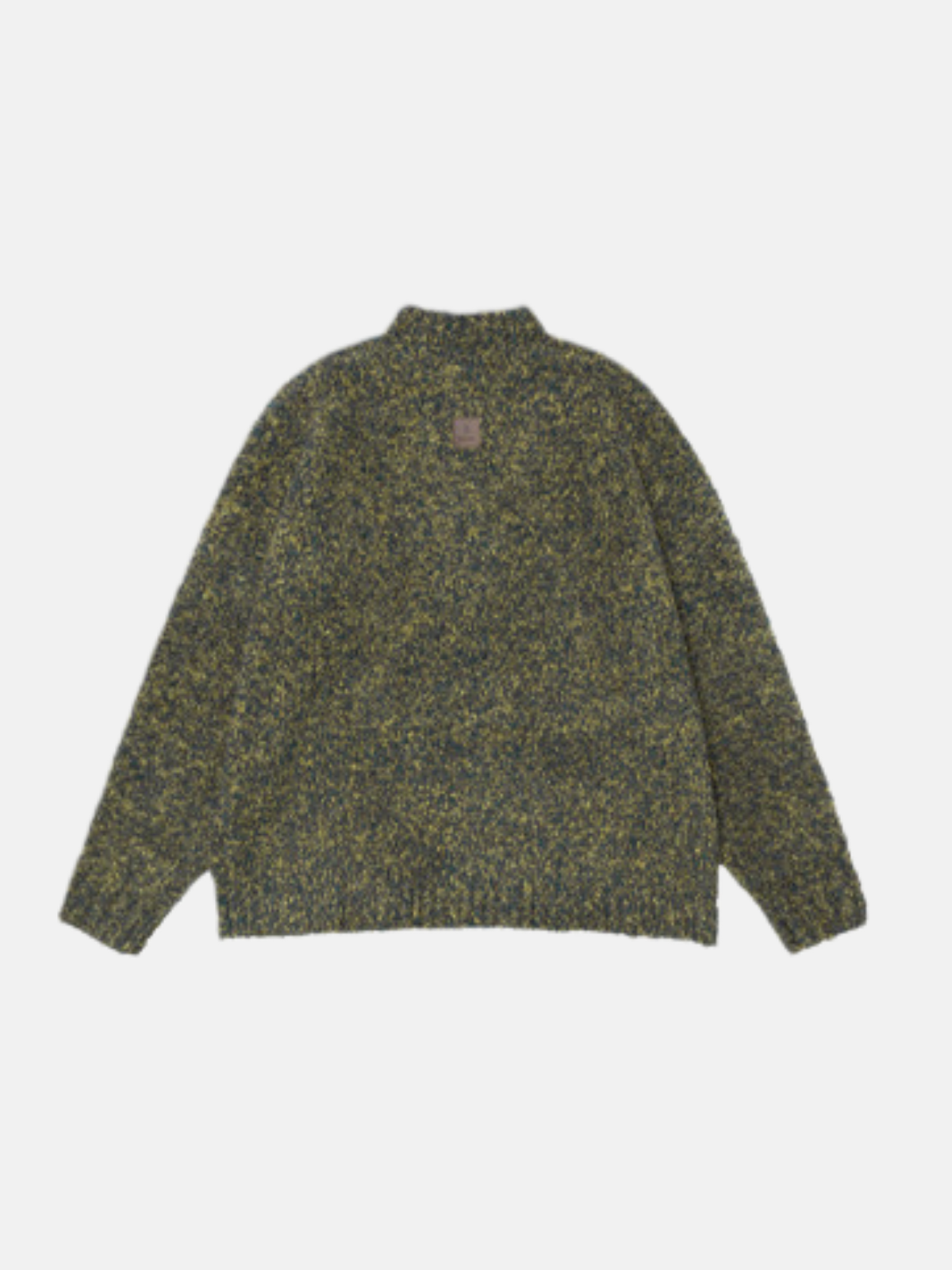 Haaura Olive Heather Mock Neck Sweater