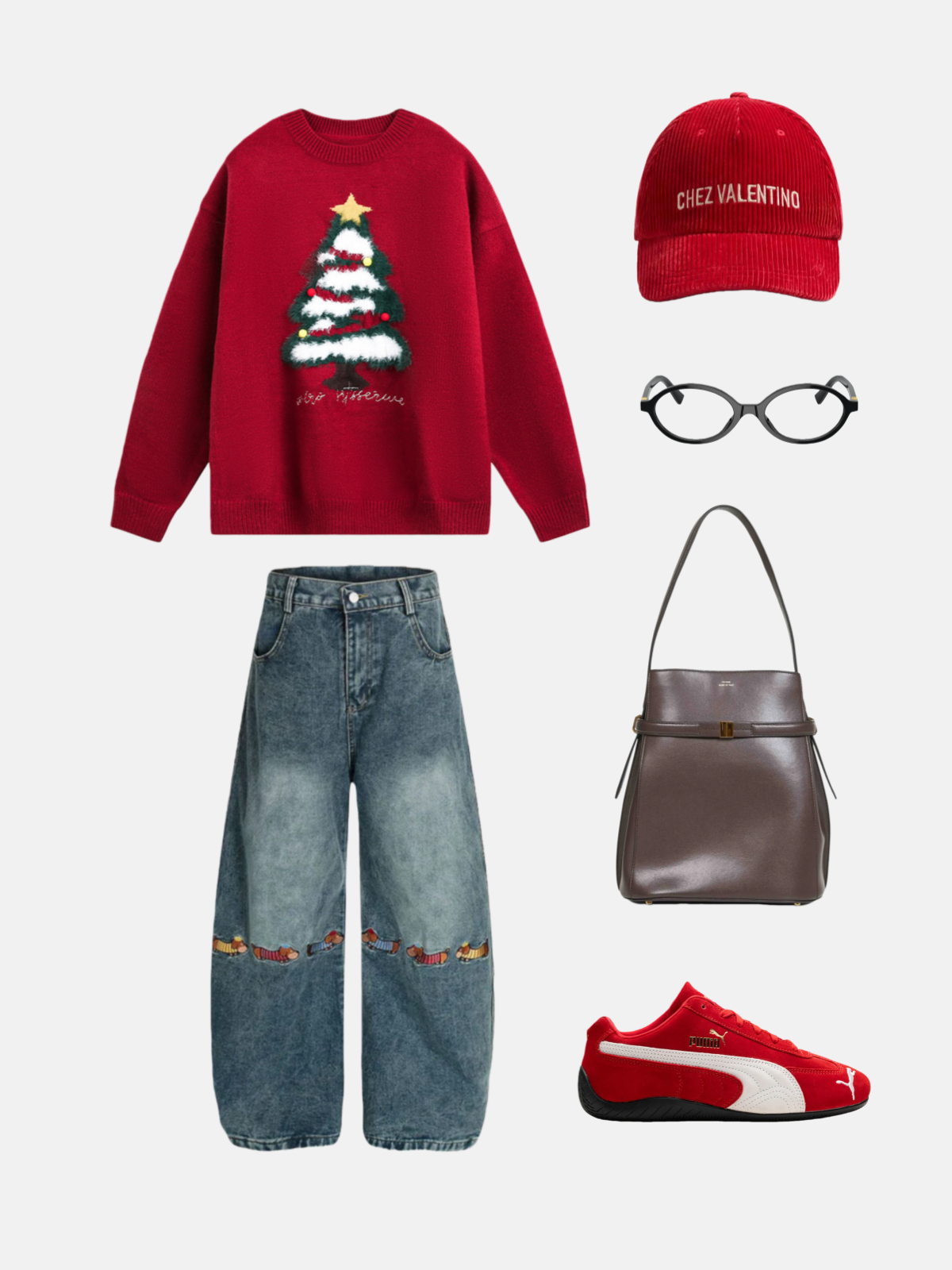 Haaura 3D Christmas Tree 1998 Knit Sweater