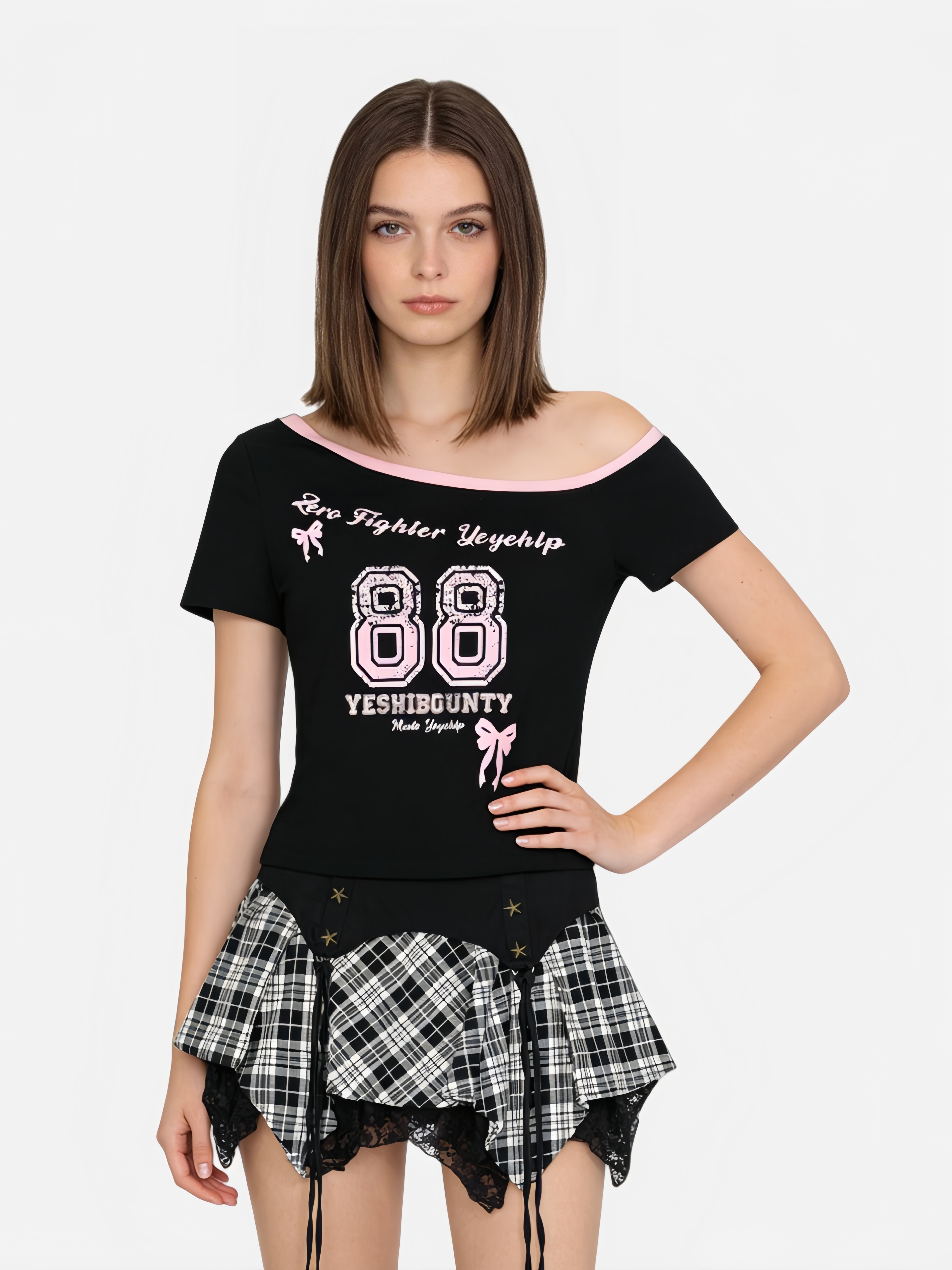 Haaura "88" Off-The-Shoulder Tee