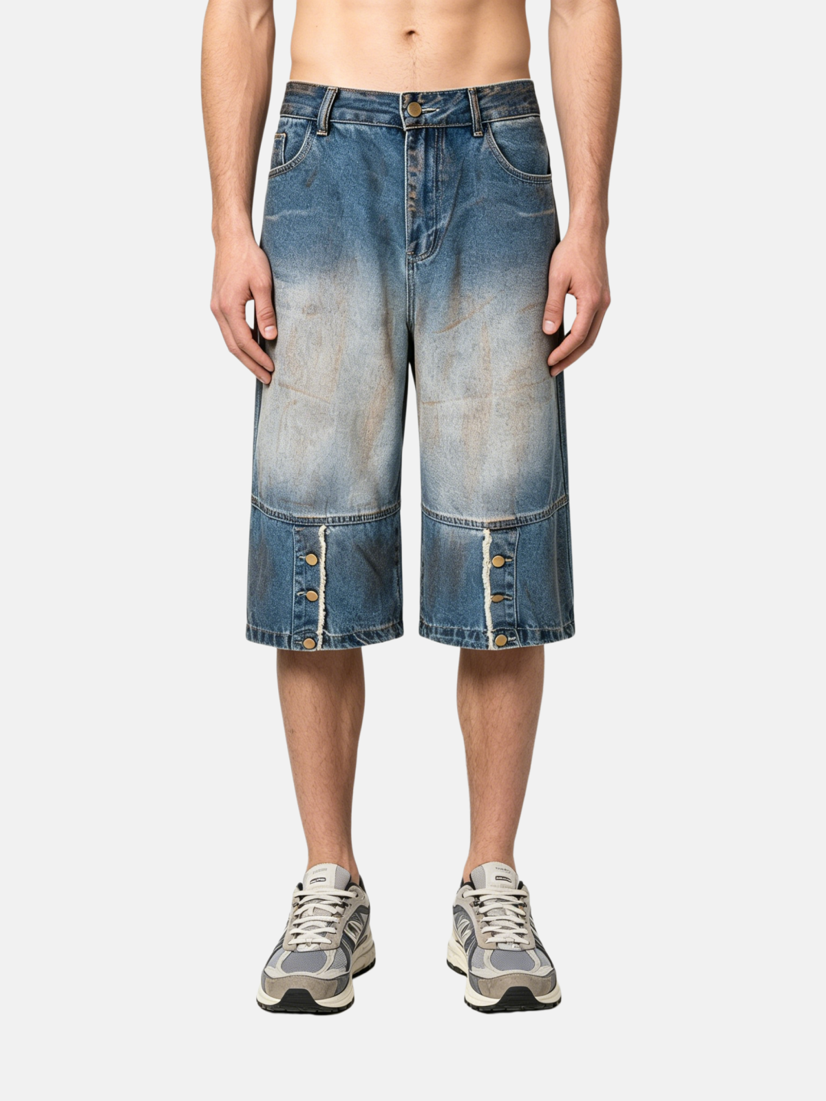 Haaura Baggy Distressed Washed Jorts