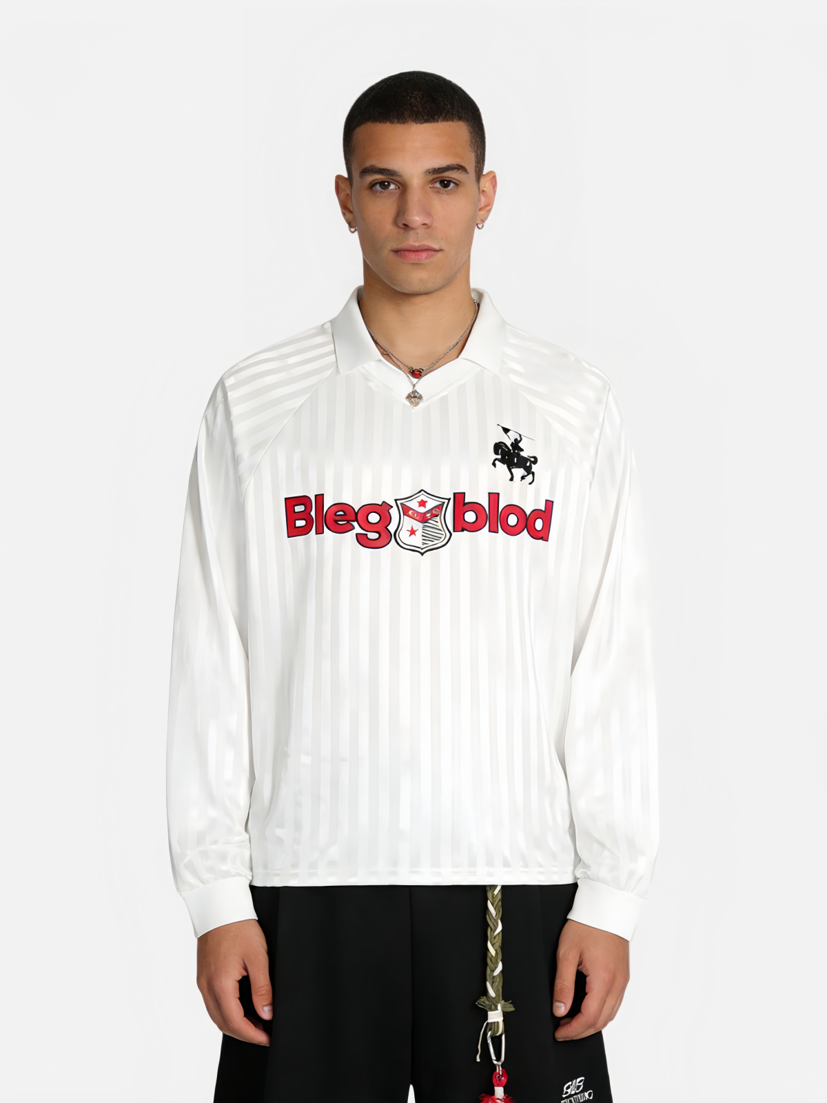 Haaura Bleg Blod Shield-Emblem Long Sleeve Jersey