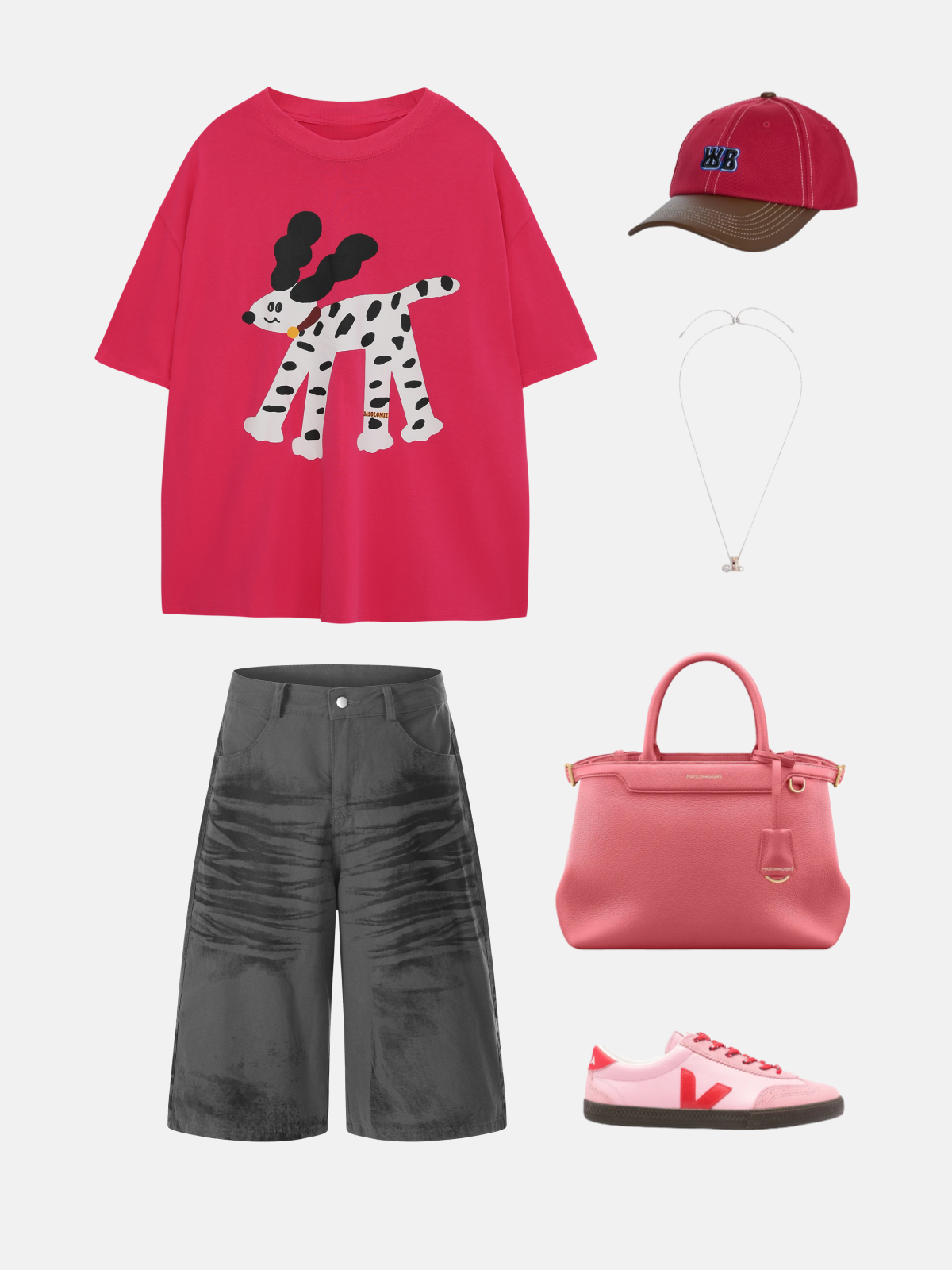 Haaura Cartoon Spotted Dog Graphic Tee