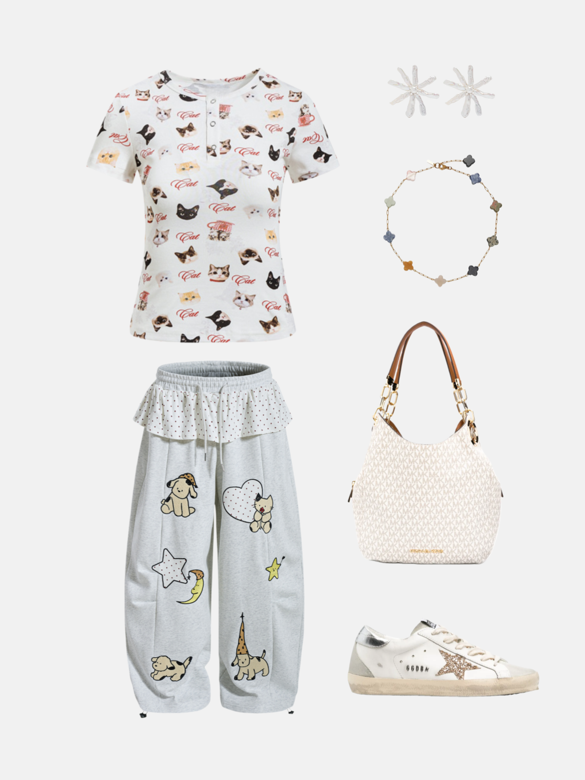 Haaura Cat Pattern Tee