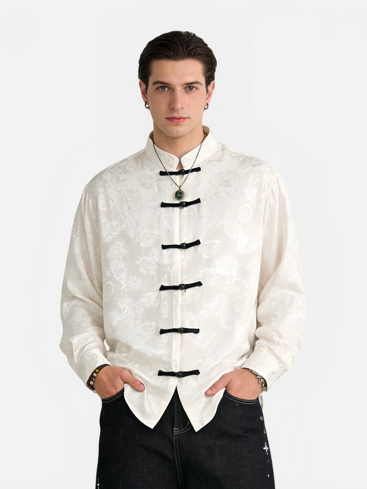 Haaura Collar Jacquard Shirt