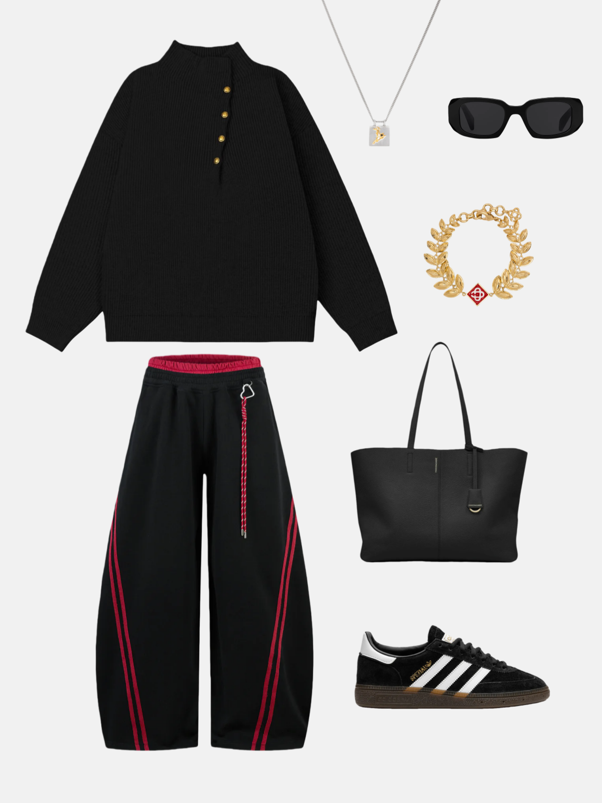 Haaura Contrast Stripe Jogger Pants