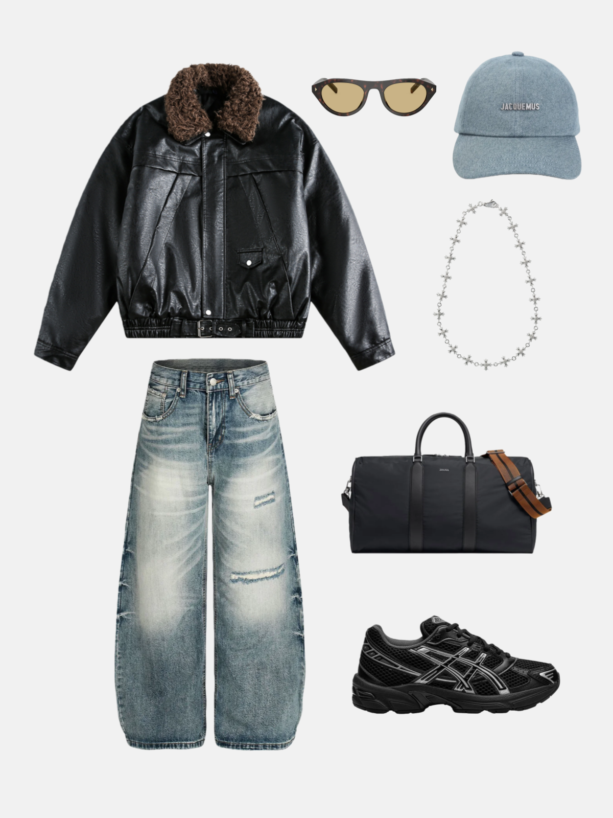 Haaura Destroyed Wide-Leg Jeans