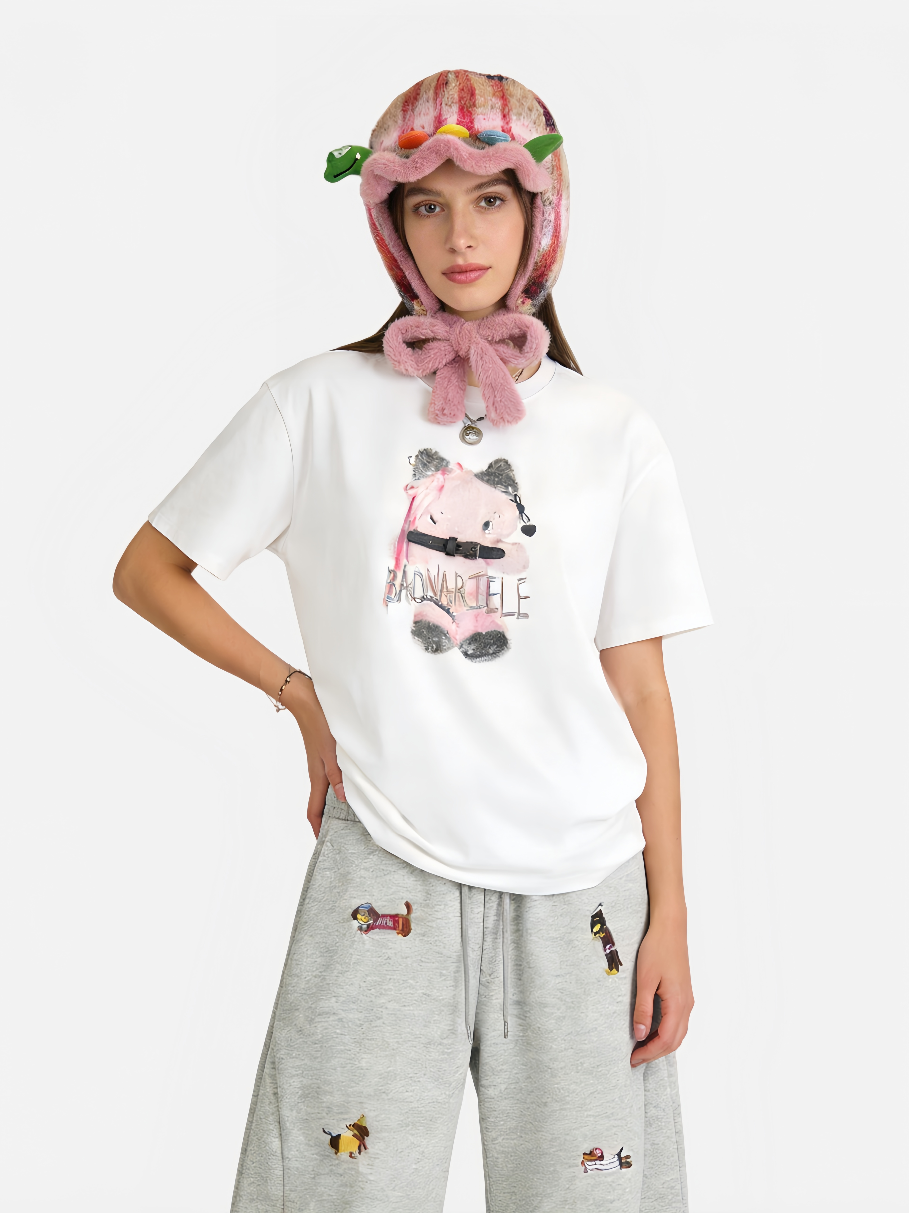 Haaura Dino & Friends Pompom Earflap Hat
