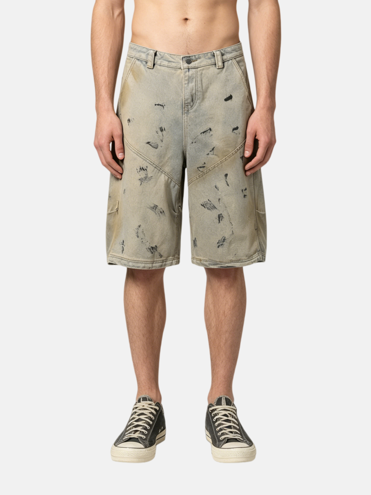Haaura Dirty Wash Longline Jorts
