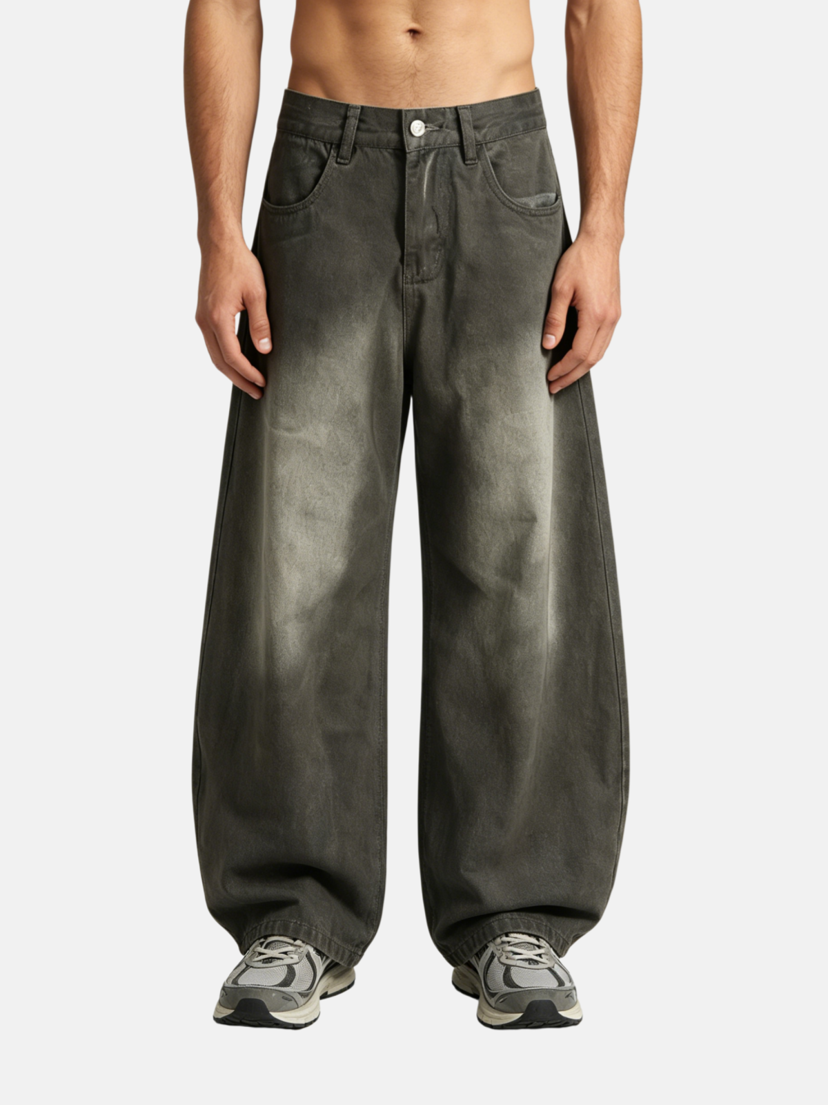 Haaura Distressed Baggy Flare Jeans