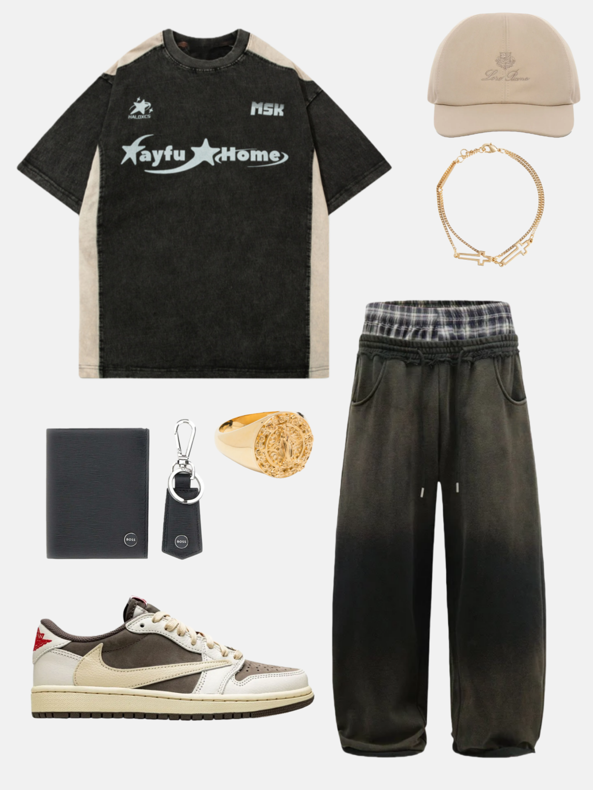 Haaura Double Waist Vintage Baaggy Sweatpants