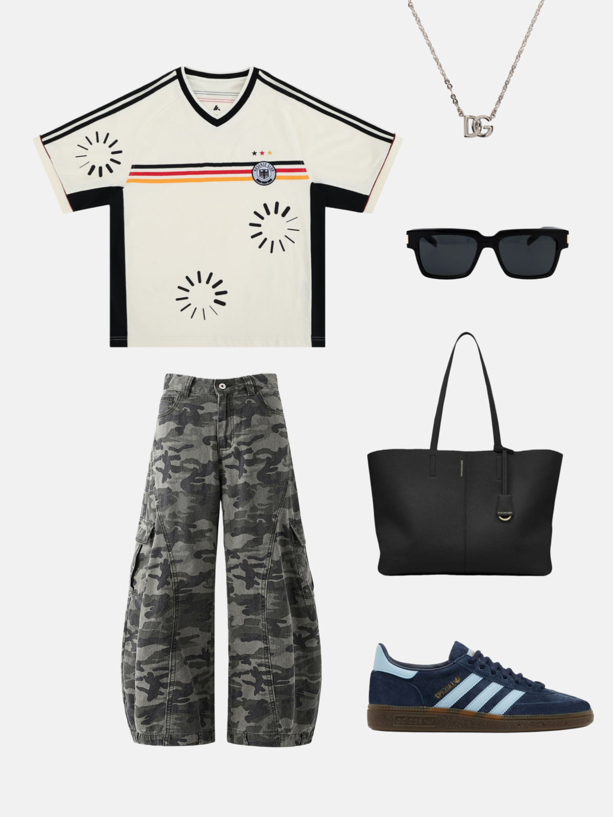 Haaura Cargo Camo Wide-Leg Pants