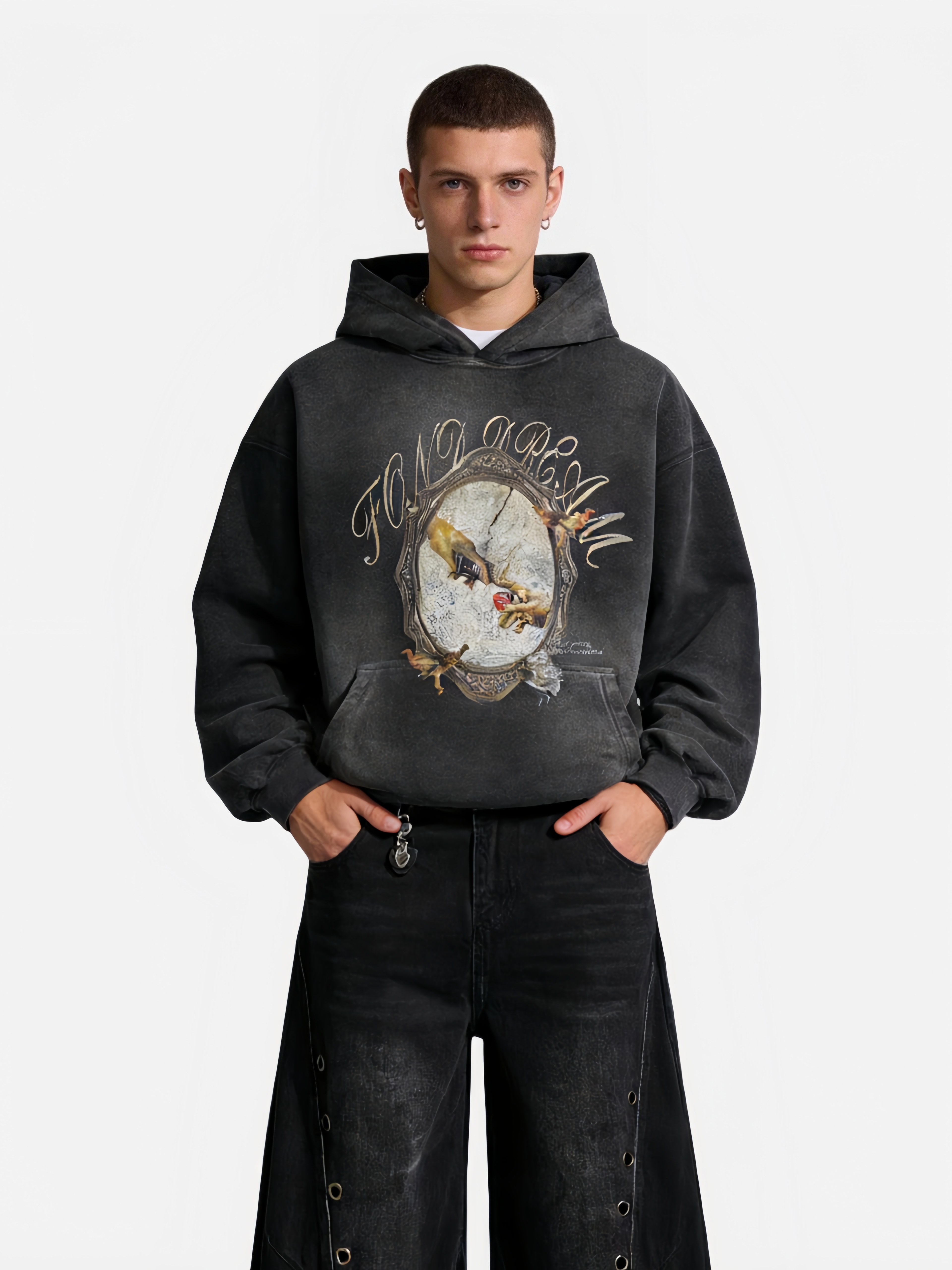 Haaura “Fav Aream” Retro Graphic Hoodie