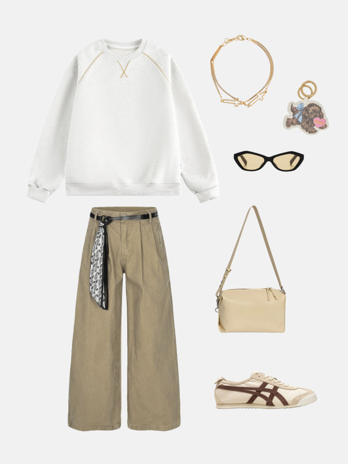 Haaura Gold Line Cross Over Sweatshirt