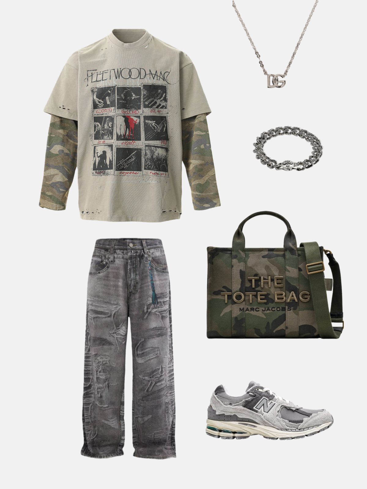 Haaura Graphic Distressed Layered Tee