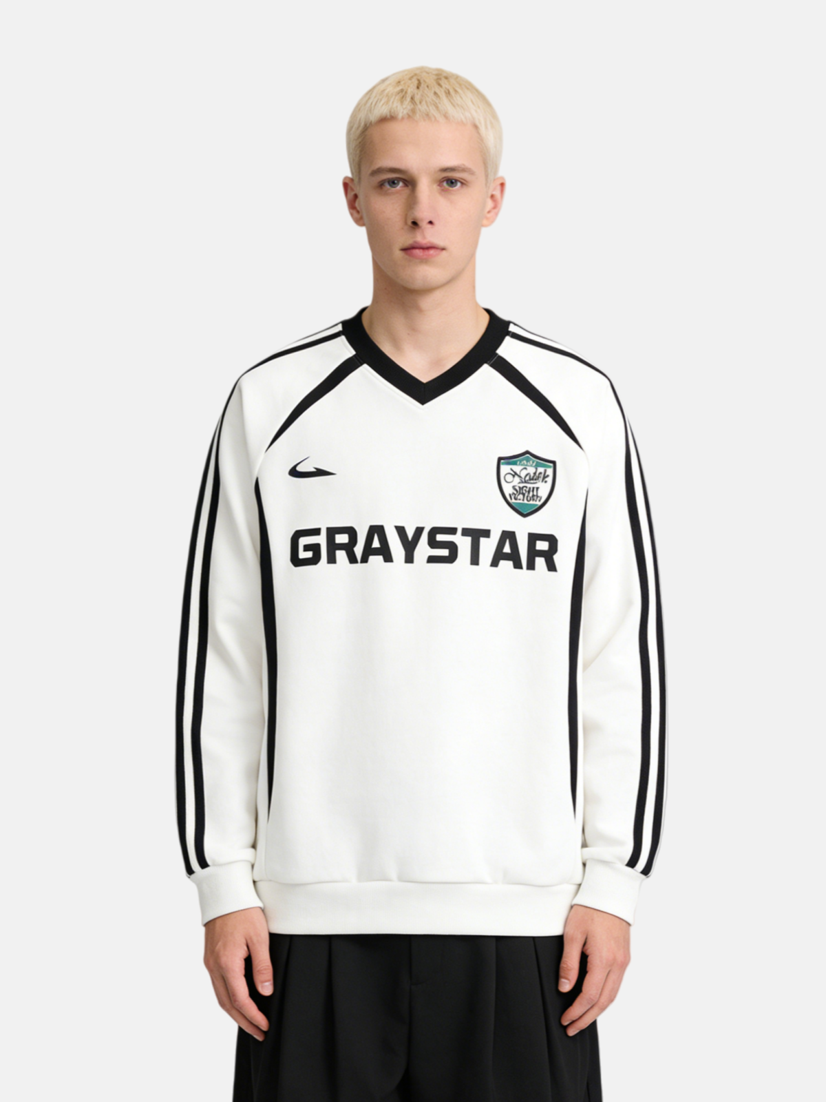 Haaura Graystar Badge Stripe Sweatshirt