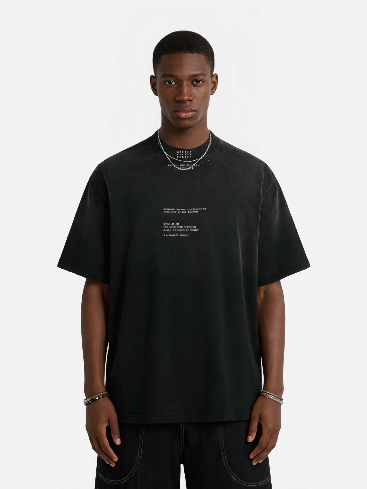Haaura Inspirational Text Print Vintage Tee