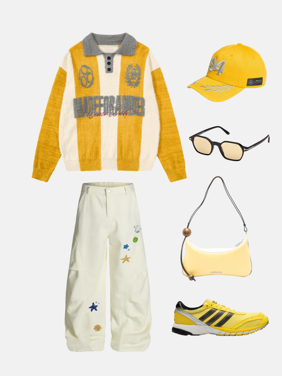 Haaura “MadeforAmder” Color-Block Polo Sweater