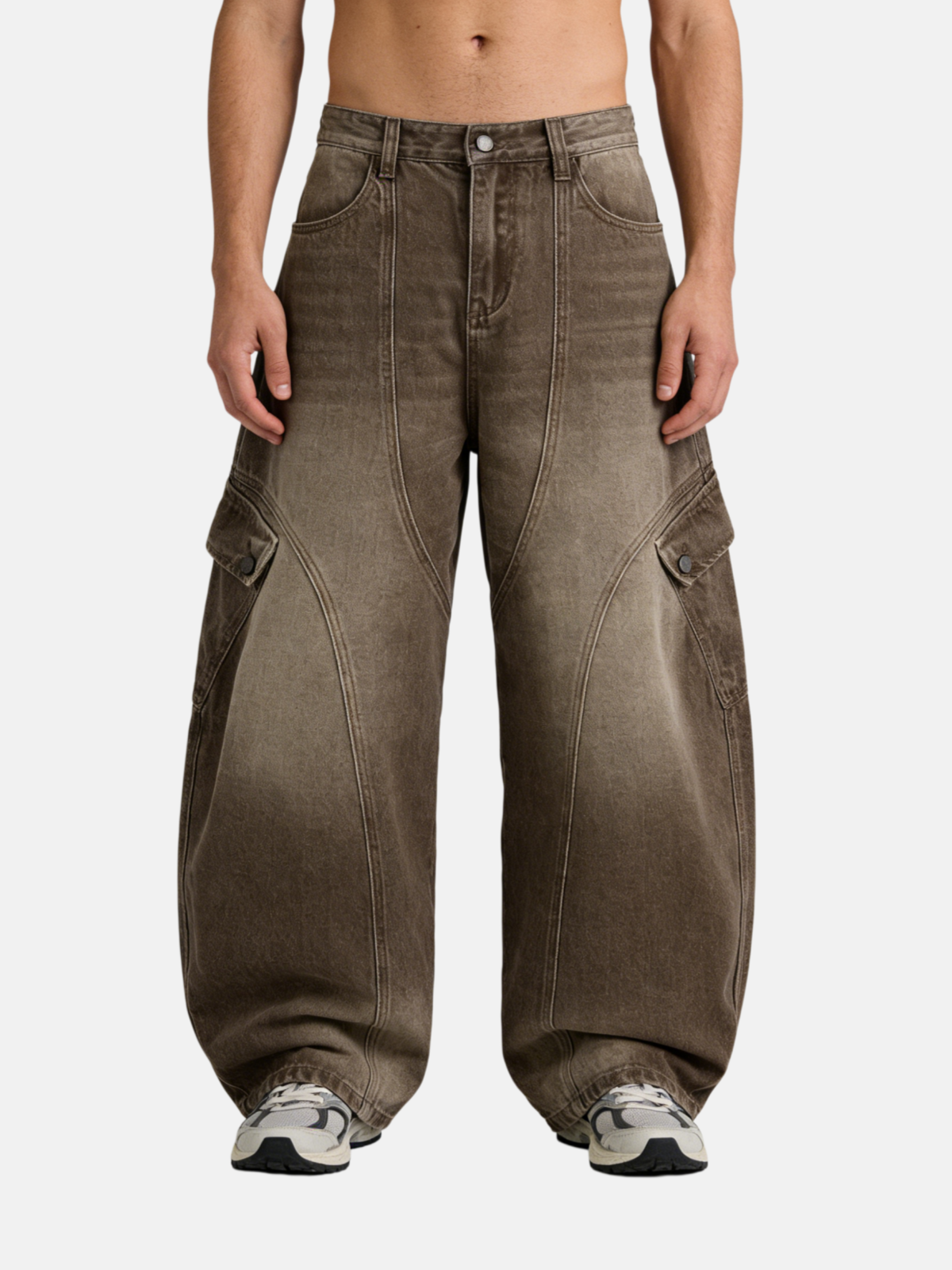 Haaura Multi Pocket Super Baaggy Barrel Jeans