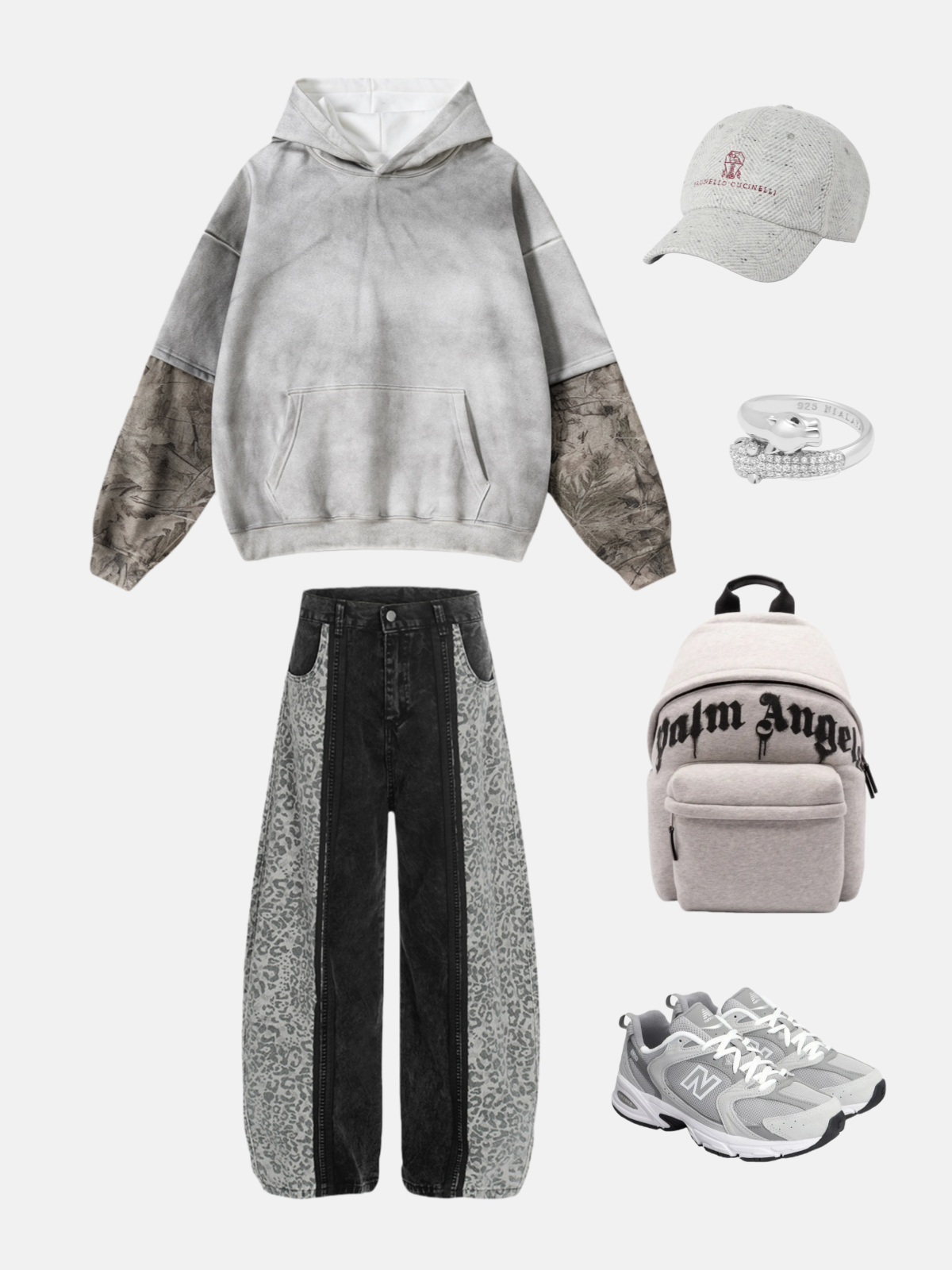 Haaura Oversized CAMO Sleeve Pullover Hoodie