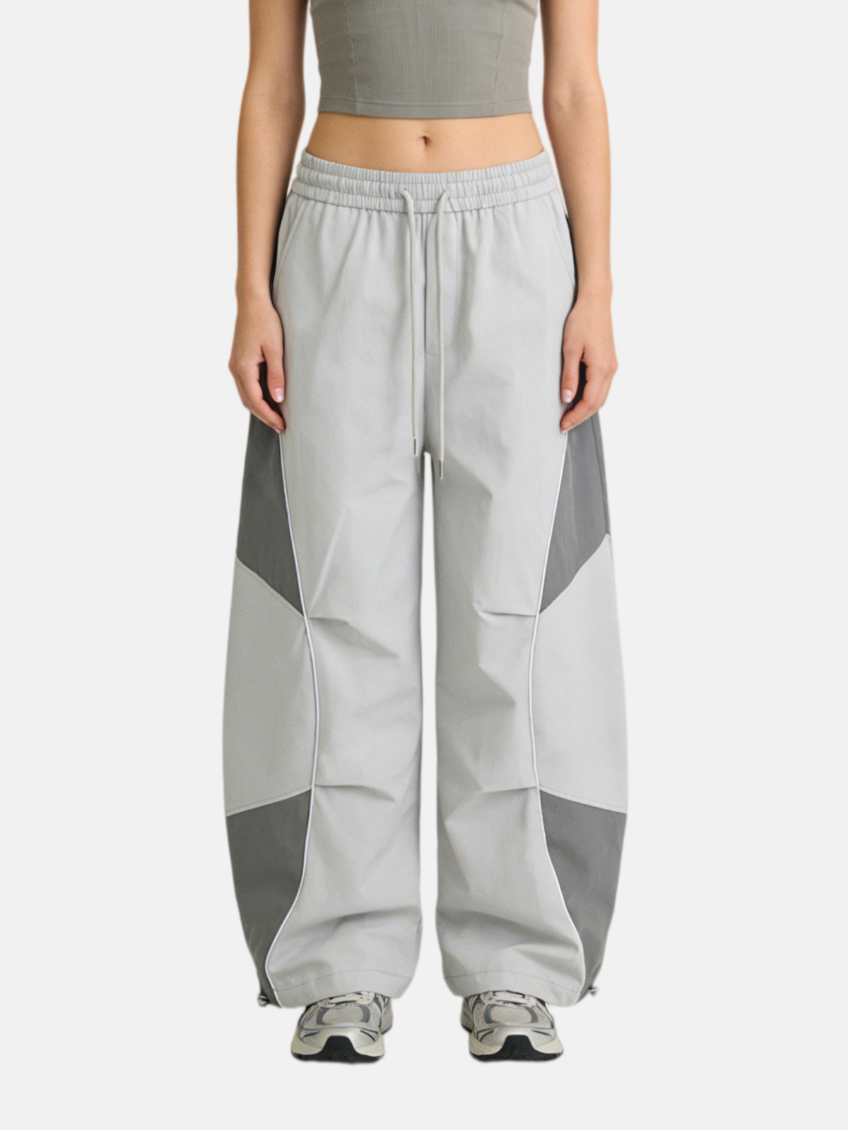 Haaura Panel Baggy Barrel Pants