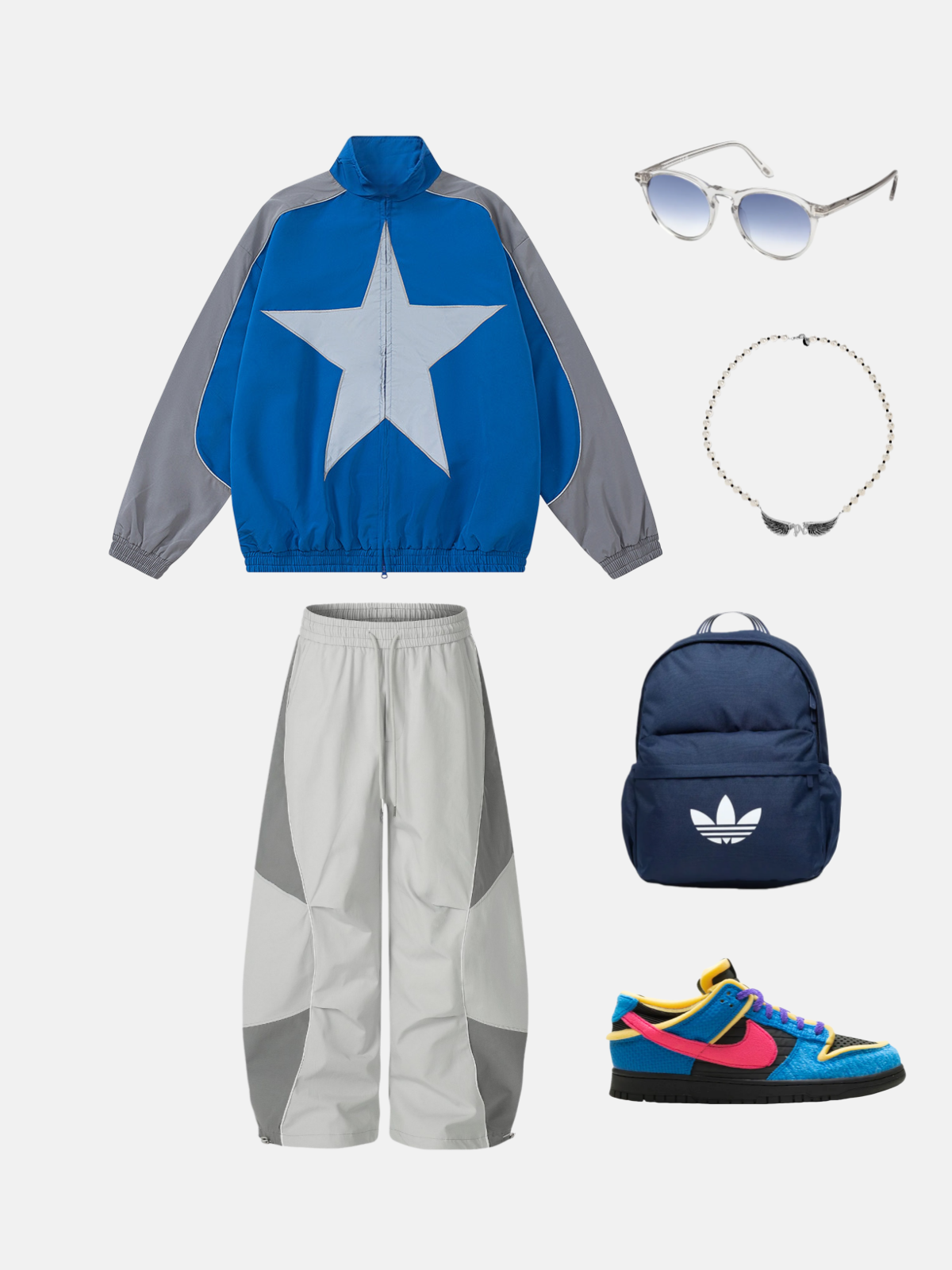 Haaura Panel Star Graphic Zip-Up Jacket