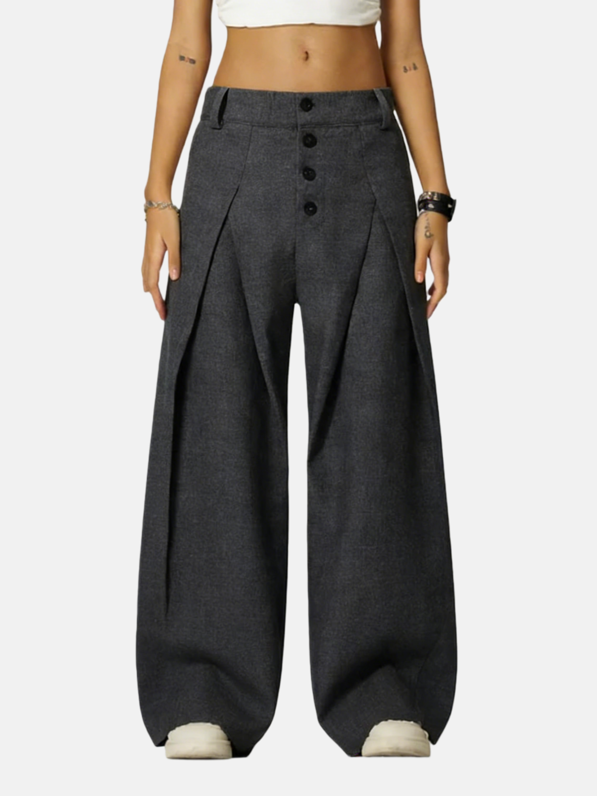 Haaura Pleated Baggy Barrel Pants