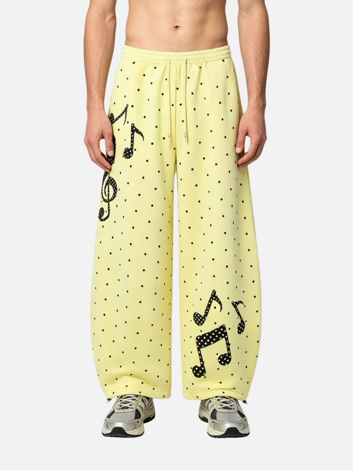 Haaura Polka Dot Baggy Barrel Sweatpants