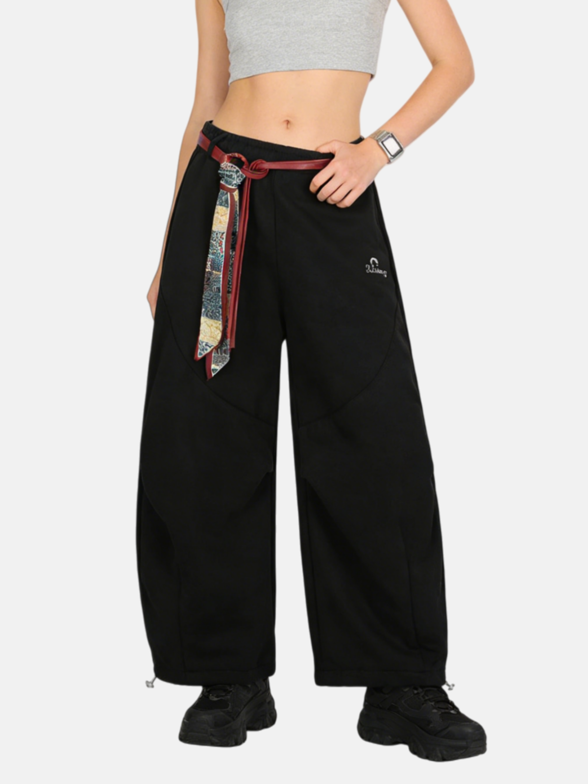 Haaura Sash Tie Wide-Leg Pants