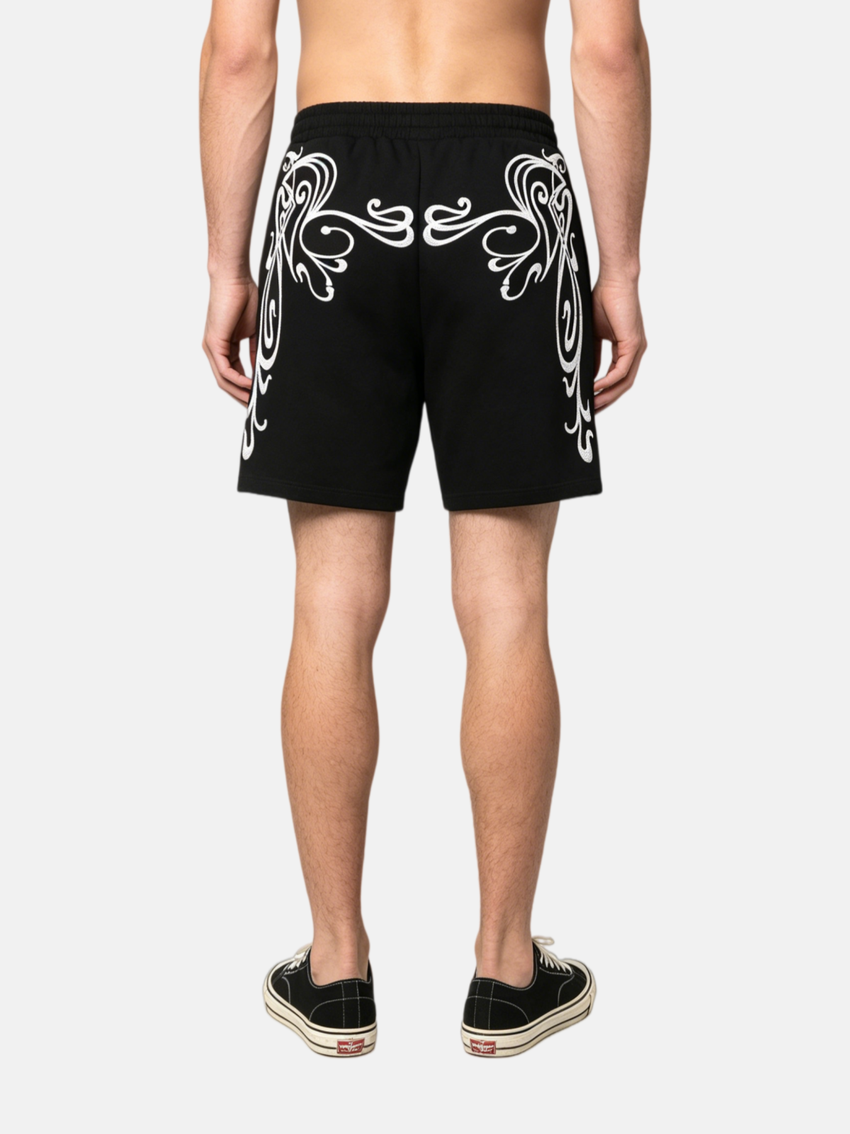 Haaura Scroll Embroidery Shorts