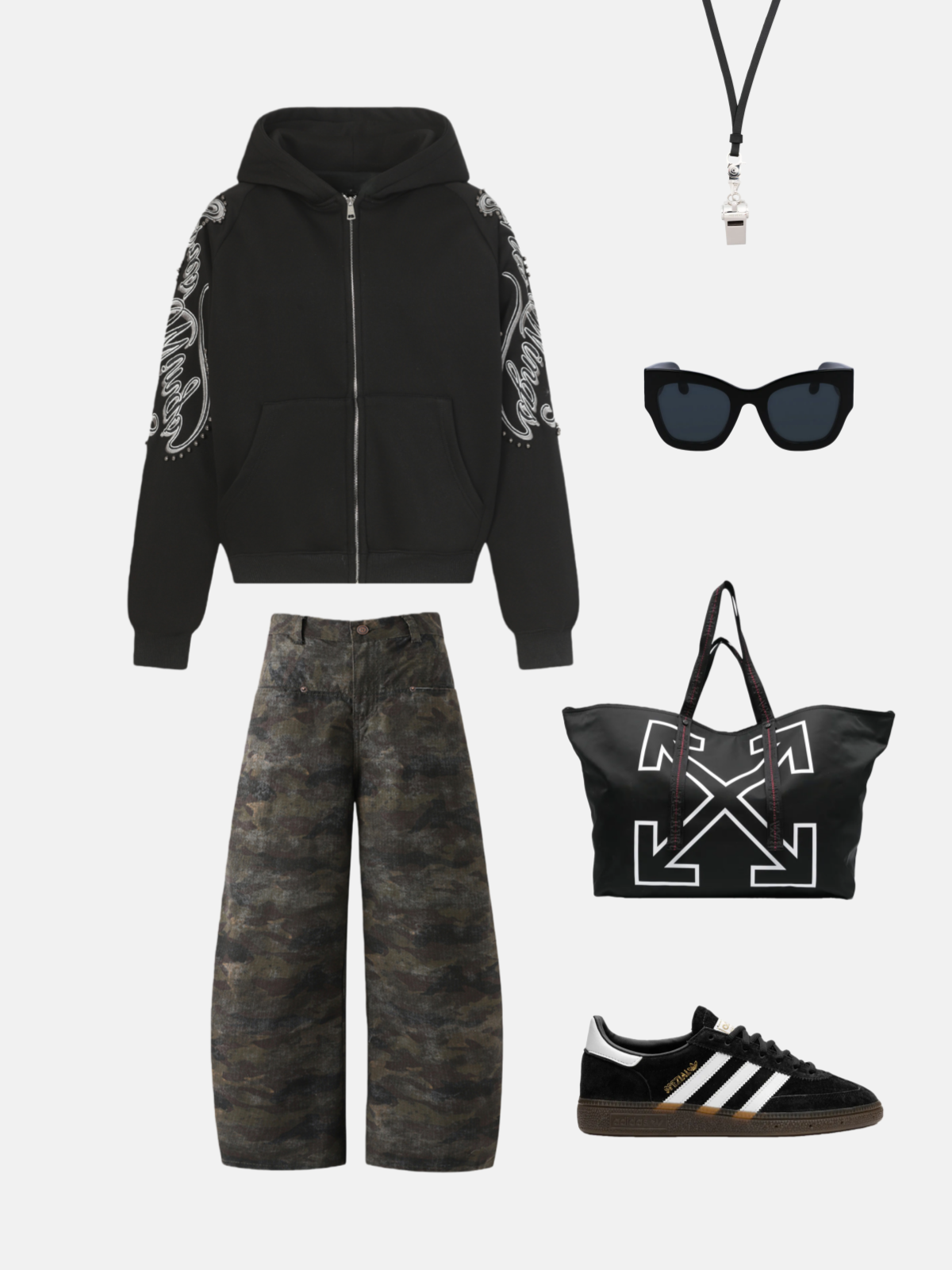Haaura Scroll Stud Hoodie