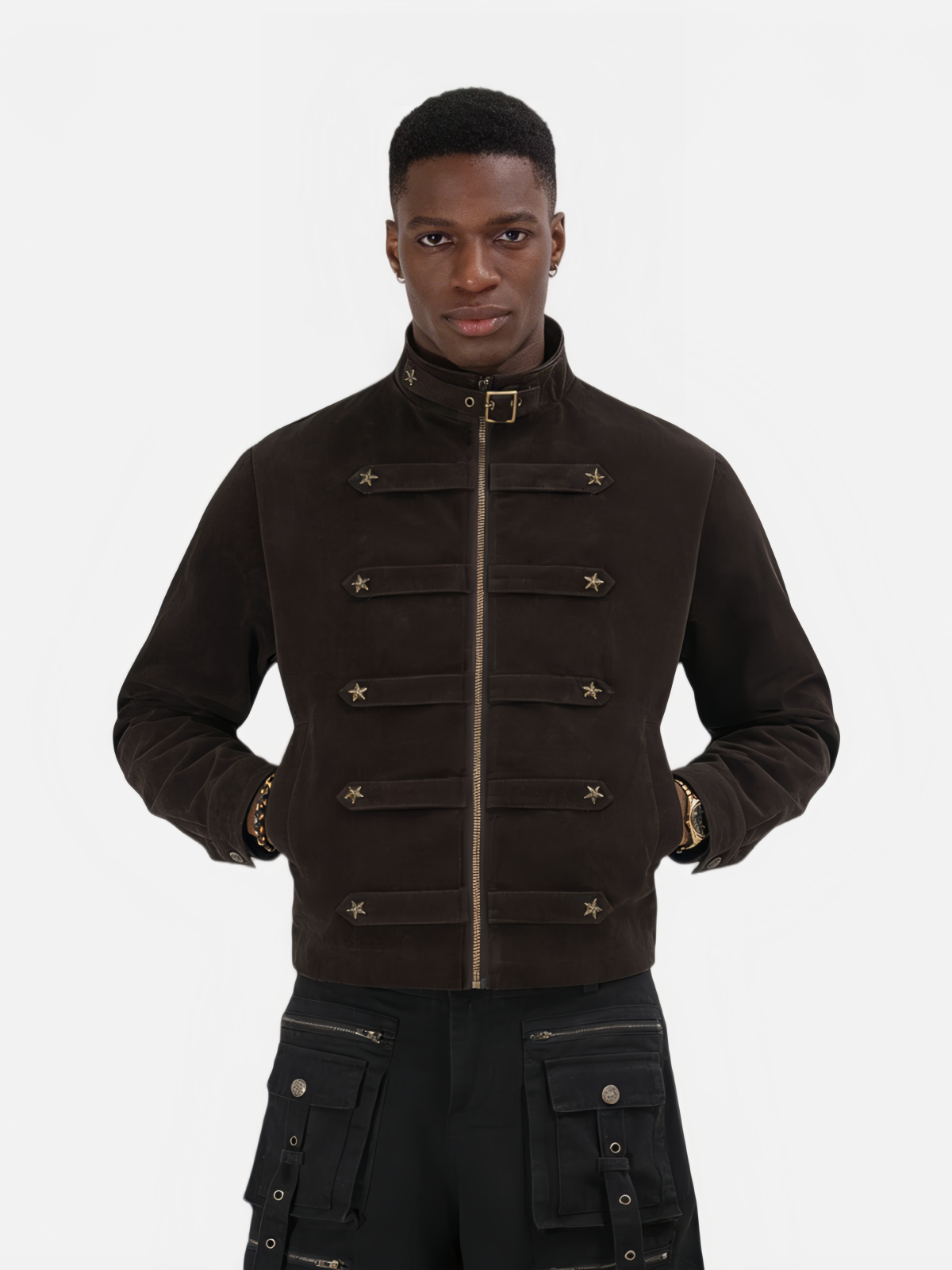 Haaura Star Strap Zip Up Jacket