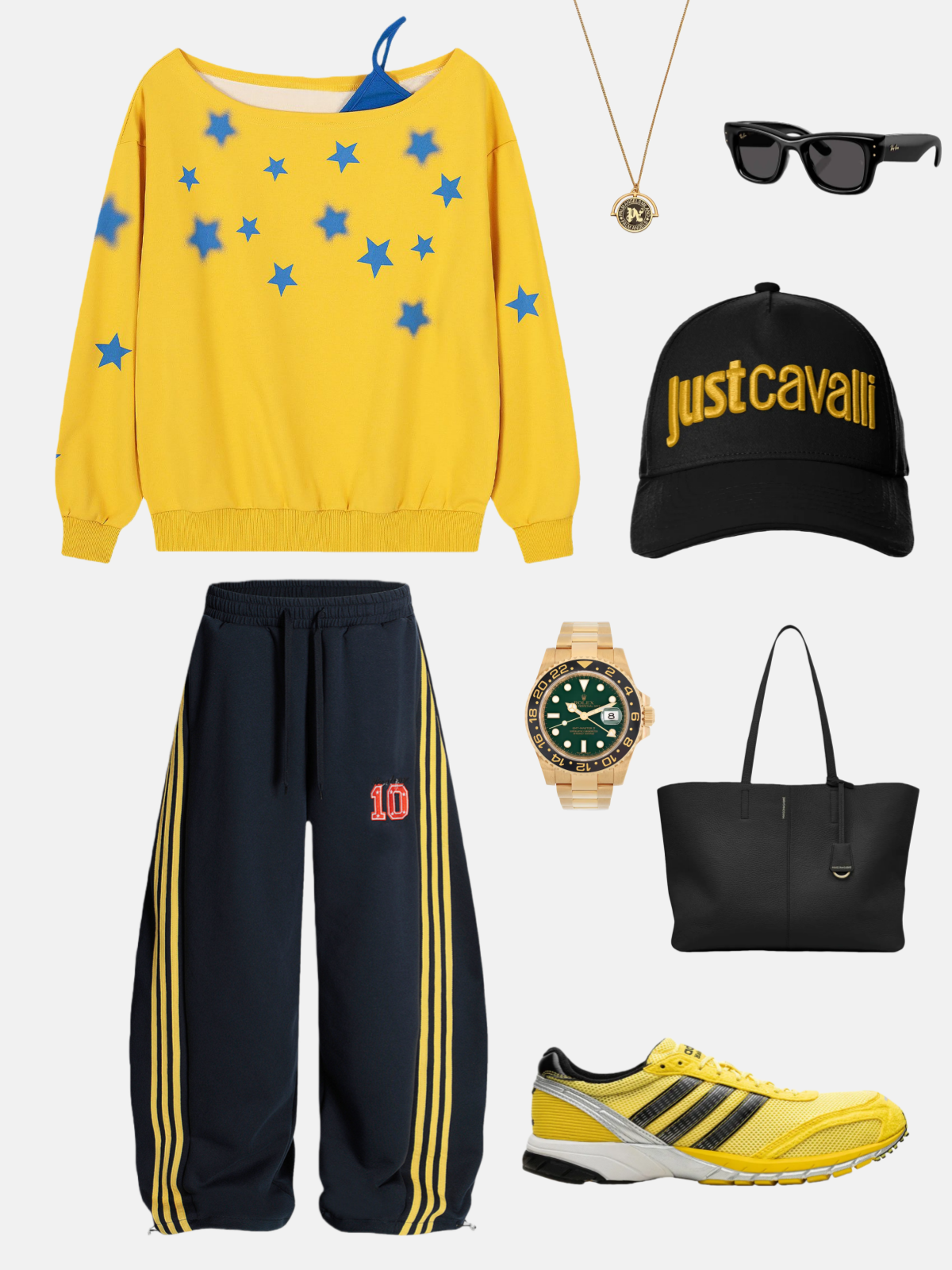 Haaura Stripe Baaggy Barrel Sweatpants