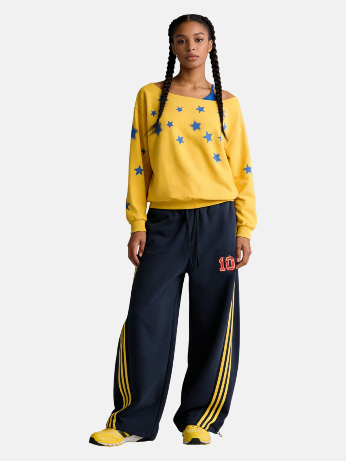 Haaura Stripe Baaggy Barrel Sweatpants