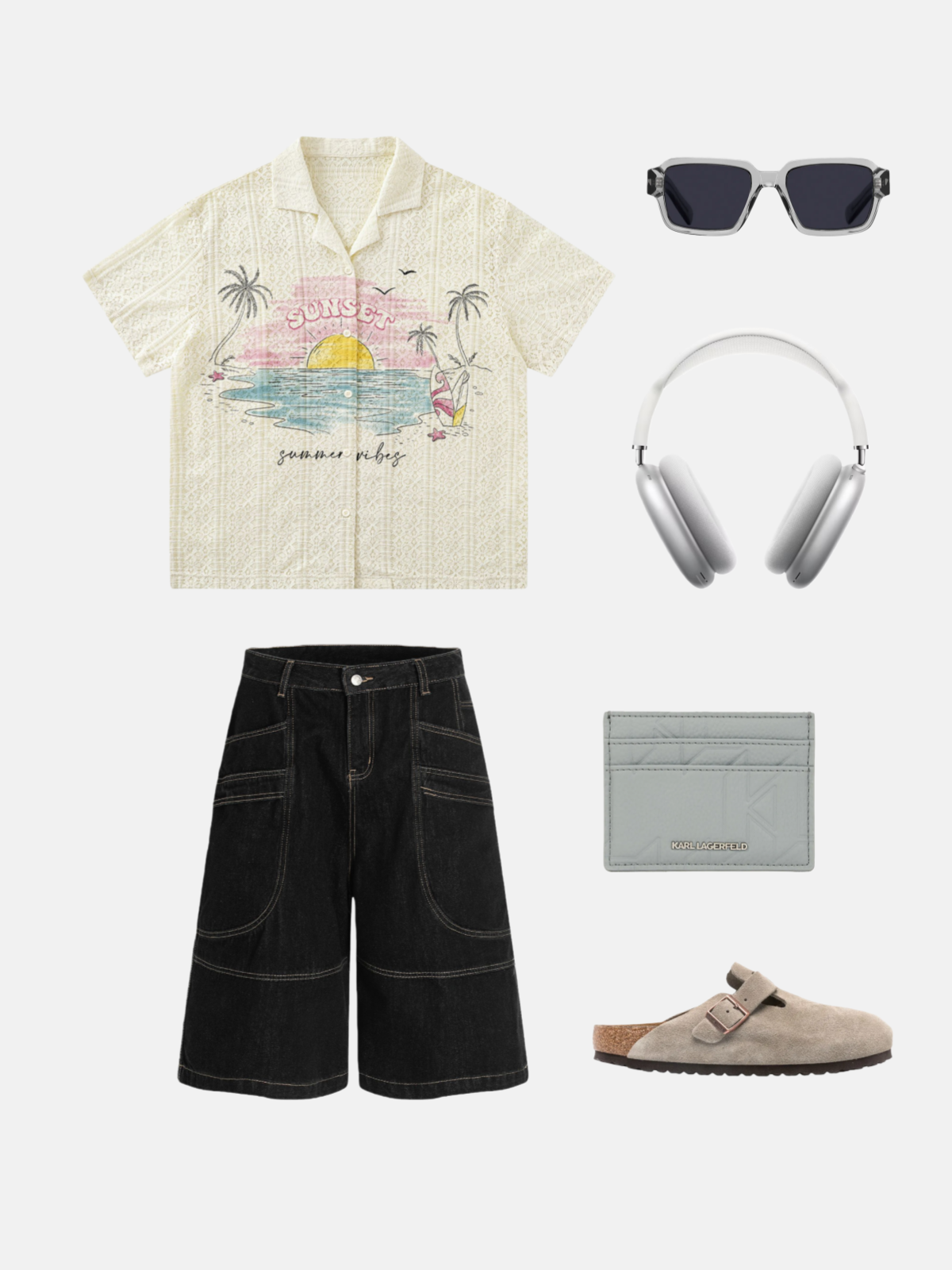 Haaura Sunset Beach Print Shirt