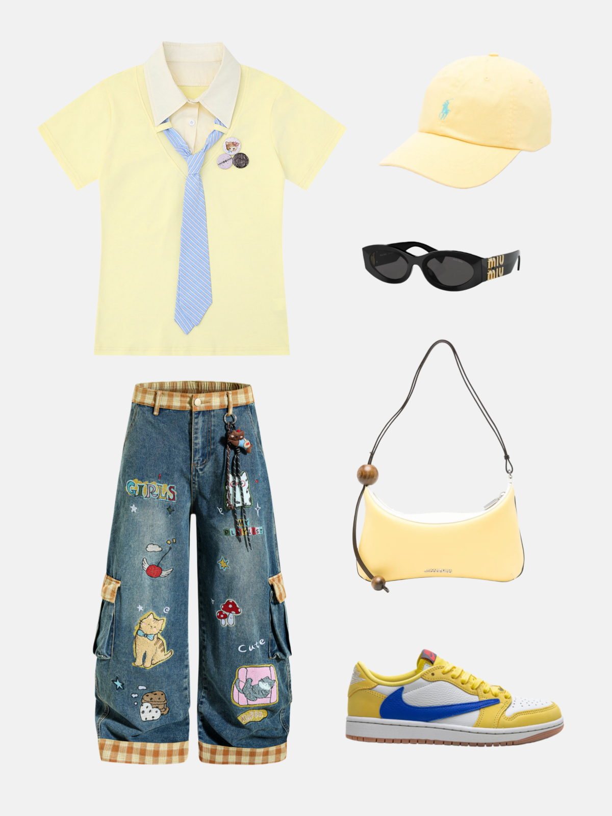 Haaura Tie Badge Cropped Tee