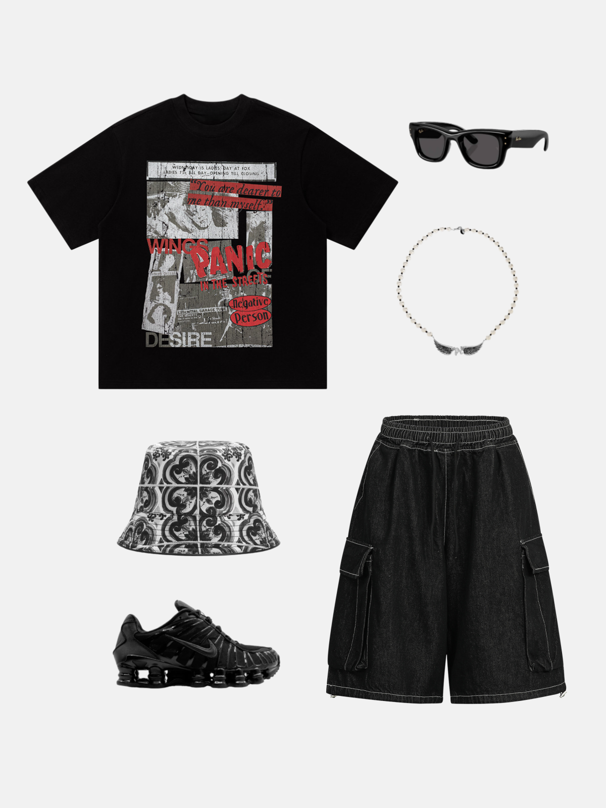 Haaura Vintage Collage Typography Tee