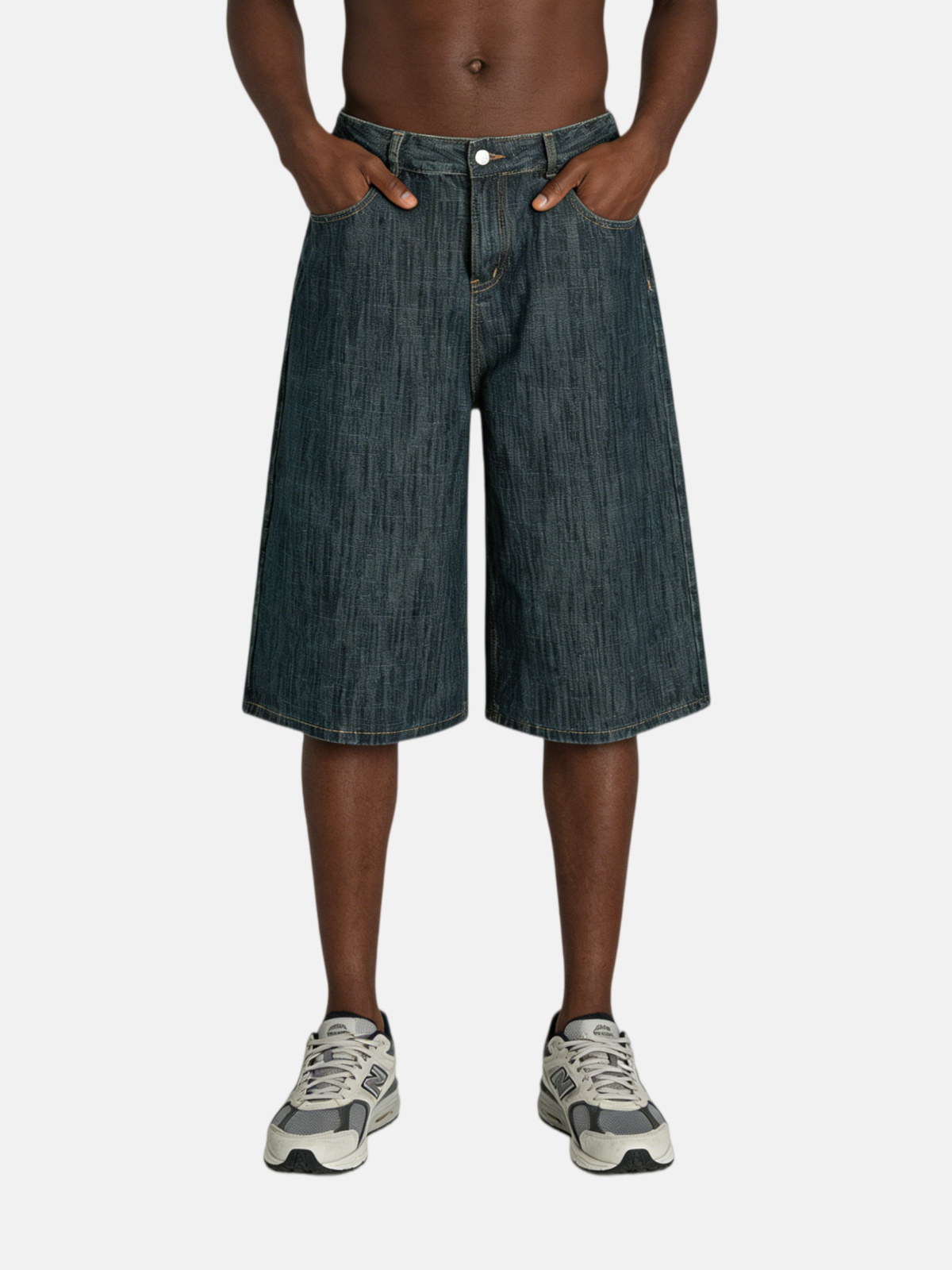 Haaura Vintage Wash Cropped Wide Leg Jeans